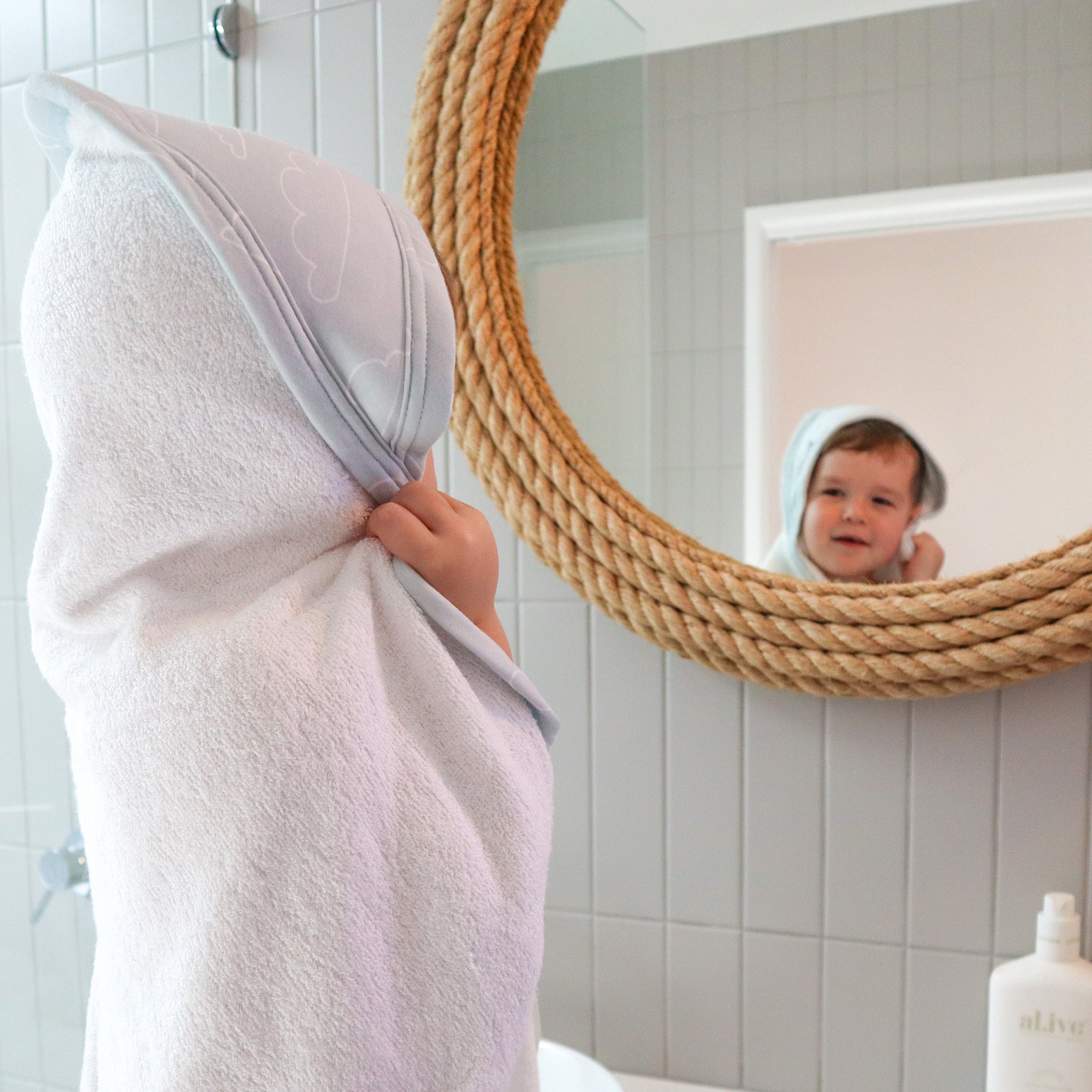 Nordic Style 2-Pack Hooded Baby Towel Set - Soft Dusty Sky & Mint for Newborns, Infants | Perfect for Bath Time, Swimming, and Beach Outings