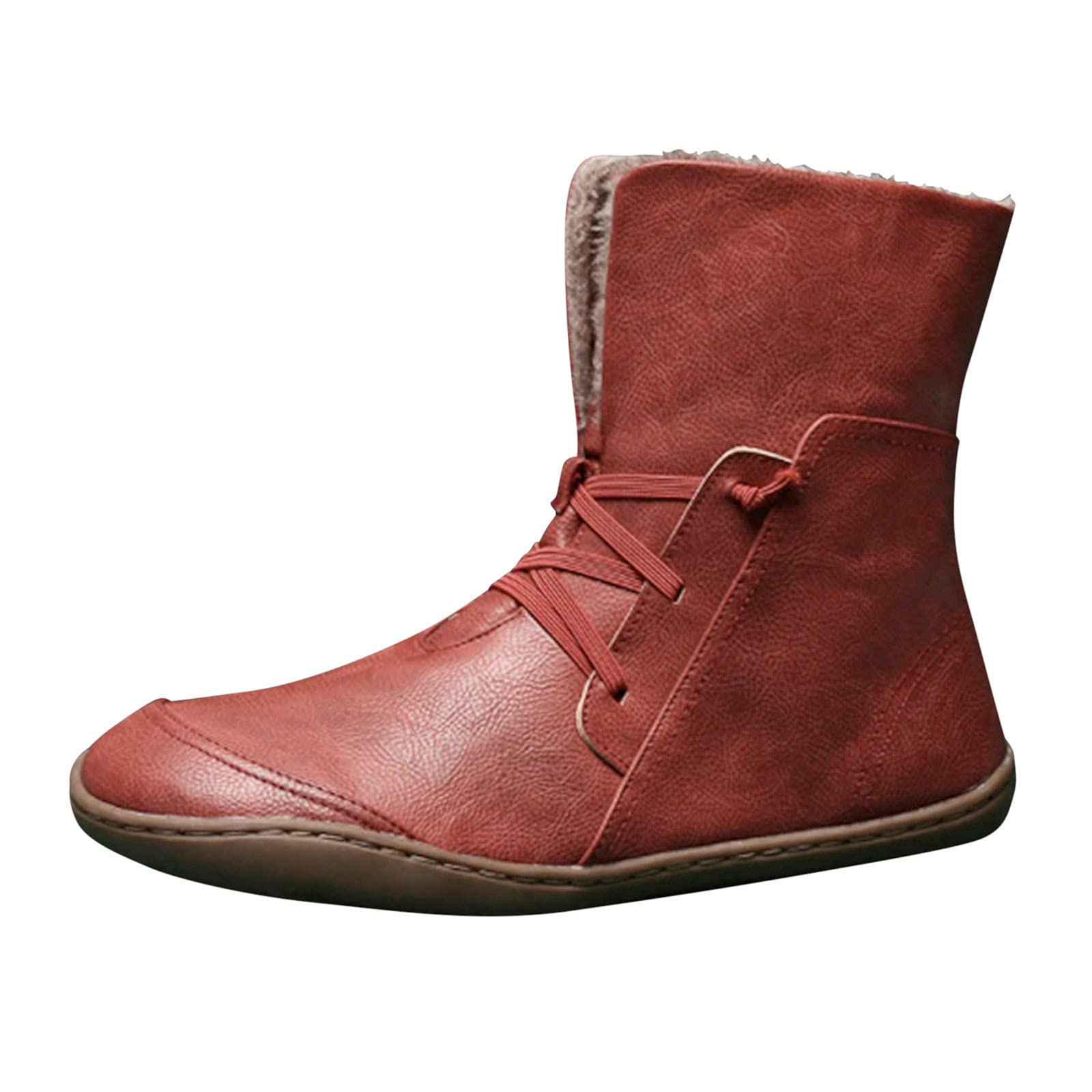 Stylish Knee High Heel Boots for Women - Comfortable Lace-Up Winter Snow Boots with Round Toe | Warm Cowgirl Booties for Outdoor, Garden & Dress Occasions | Black Retro Fashion Boots Perfect for Casual & Party Wear