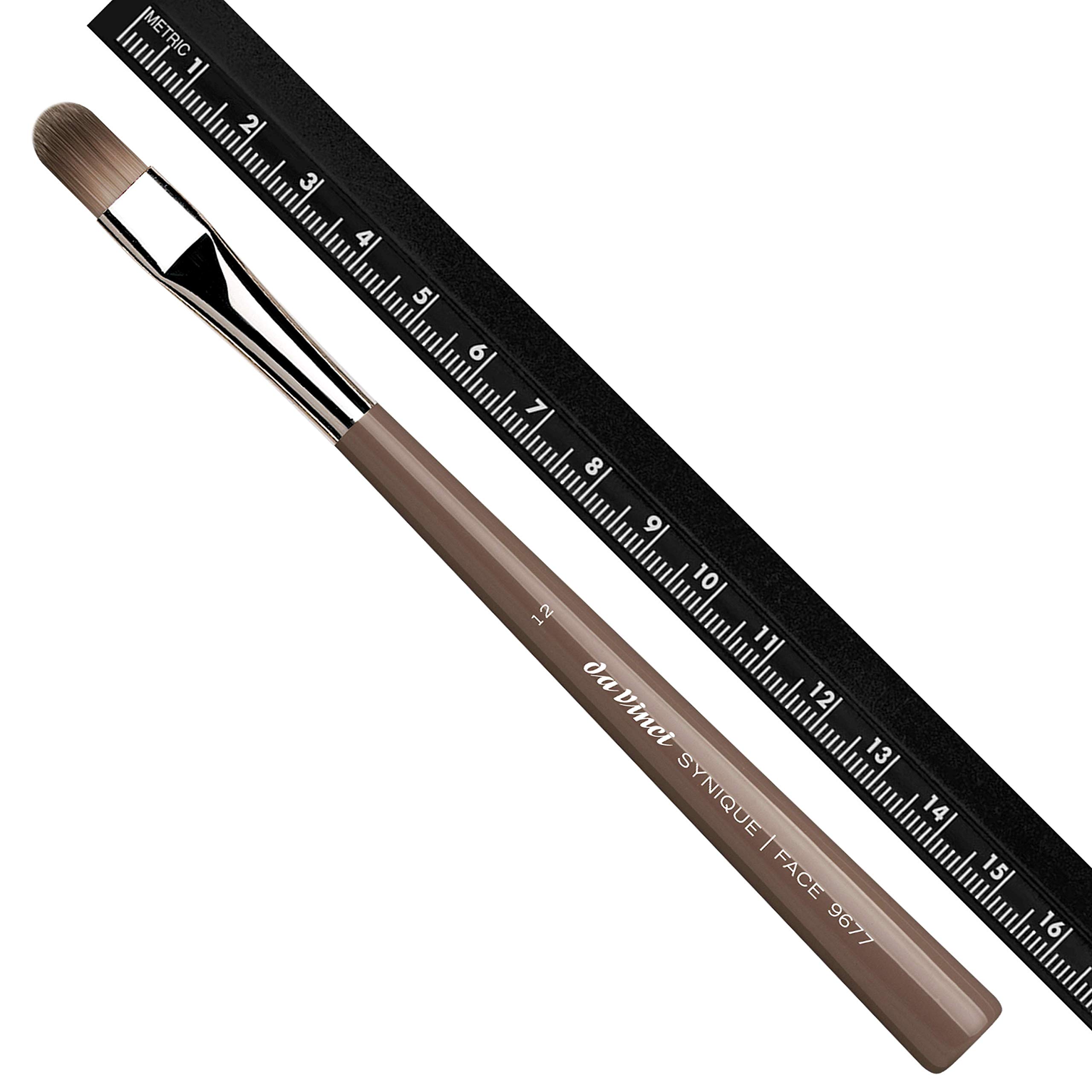 da Vinci Cosmetics Synique Concealer Brush 9677 - Oval Synthetic Makeup Brush Size 12 (1.48 oz) for Flawless Under Eye & Blemish Coverage - Perfect for Professional Makeup Artists & Home Beauty Routines