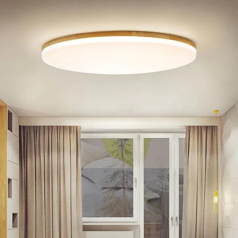 White Soft Light Flush Mount Ceiling Light - Modern Bedroom Lighting Fixture for Cozy Ambience & Relaxing Atmosphere