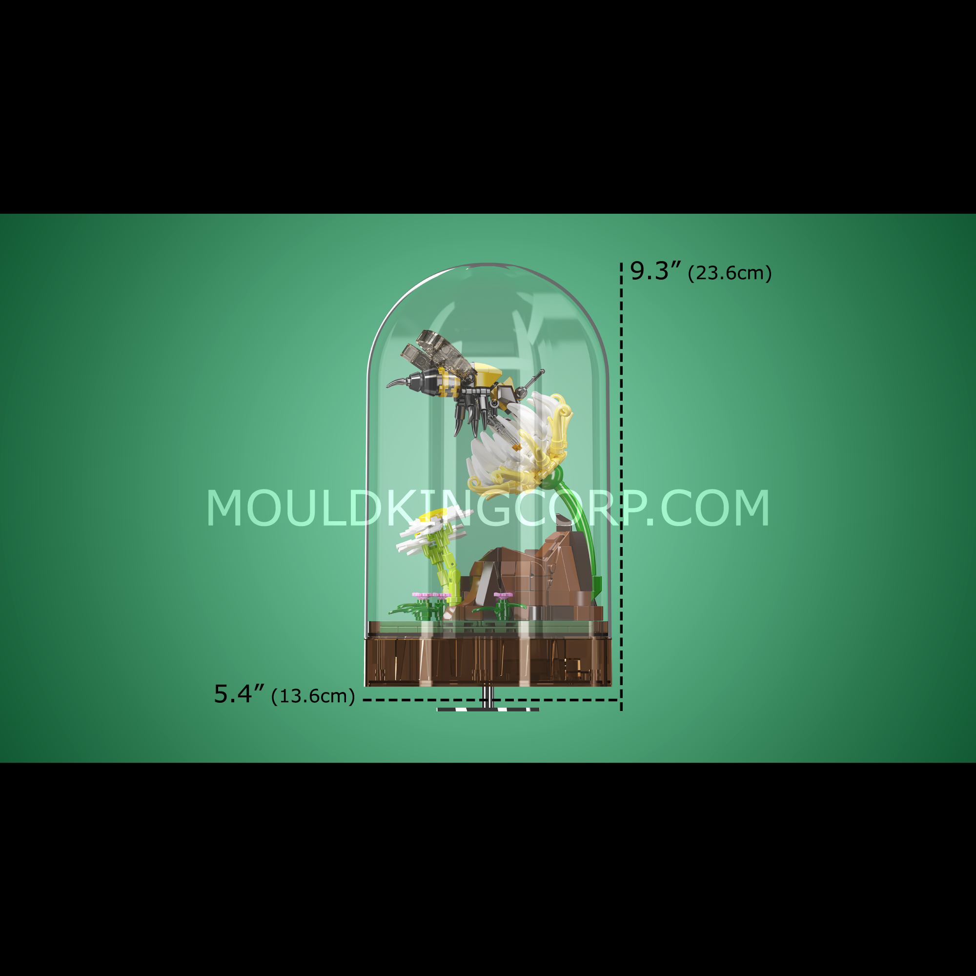Mould King 10104 Bee Music Box Building Set - 413 Pcs DIY Model Kit for Adults & Teens - Perfect for Home Decor, Gift Giving & Stress Relief