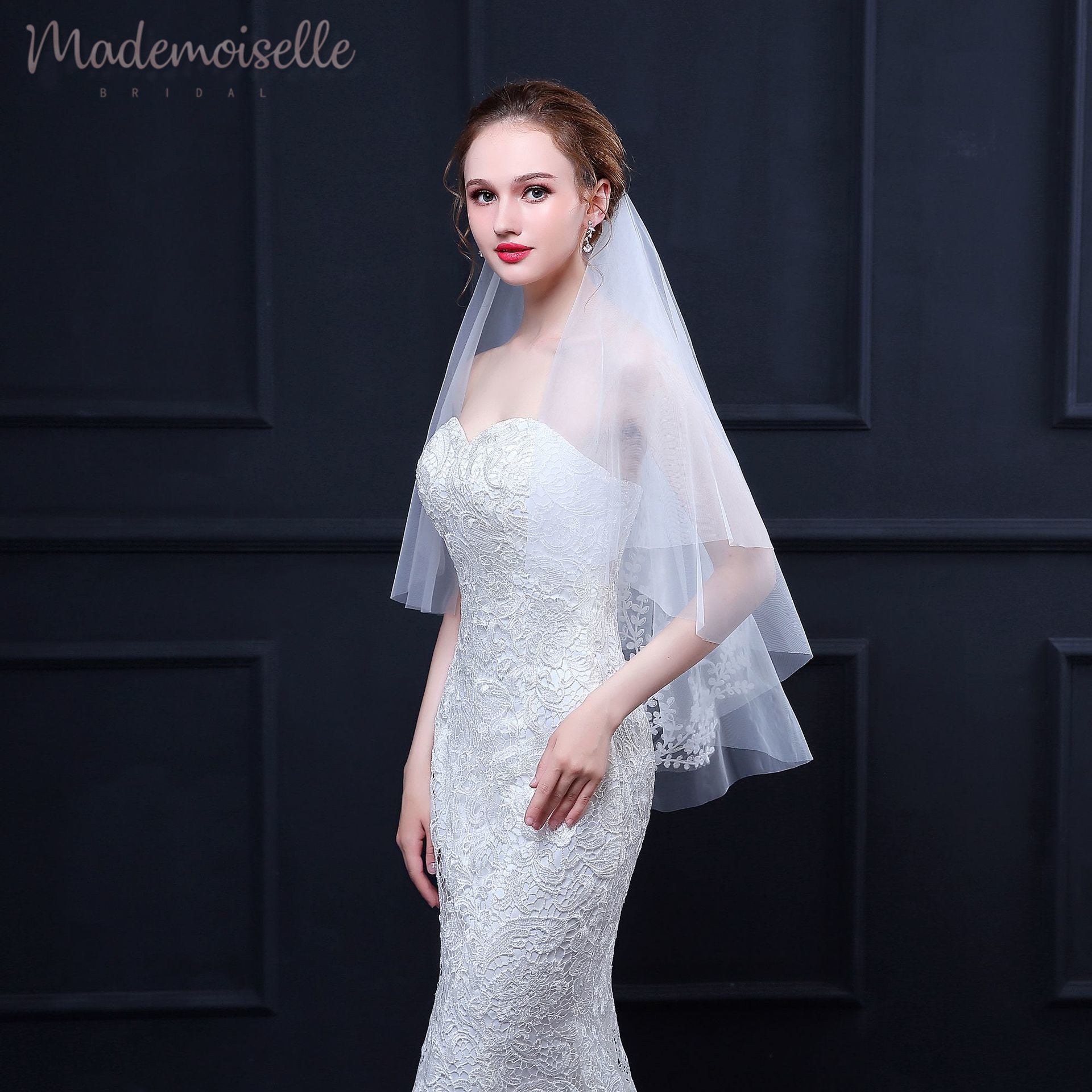 Elegant Lace Veil for Brides - Perfect for Weddings, Prom & Special Occasions | Computer Accessories & Wedding Essentials
