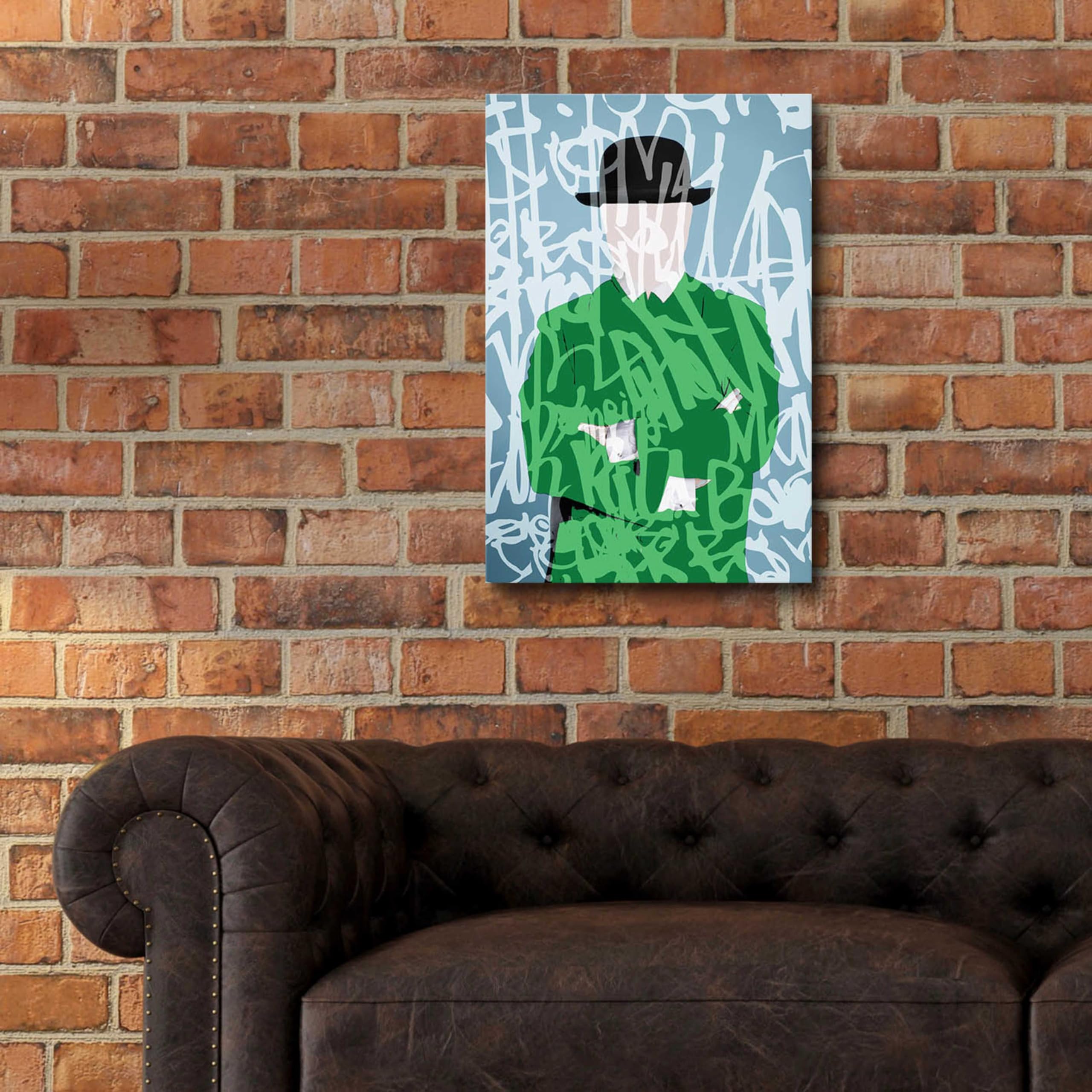 Graffiti Man 2 by Irena Orlov - Modern Acrylic Glass Wall Art Painting 16x24 Inches - Urban Home Decor for Living Room, Bedroom & Office