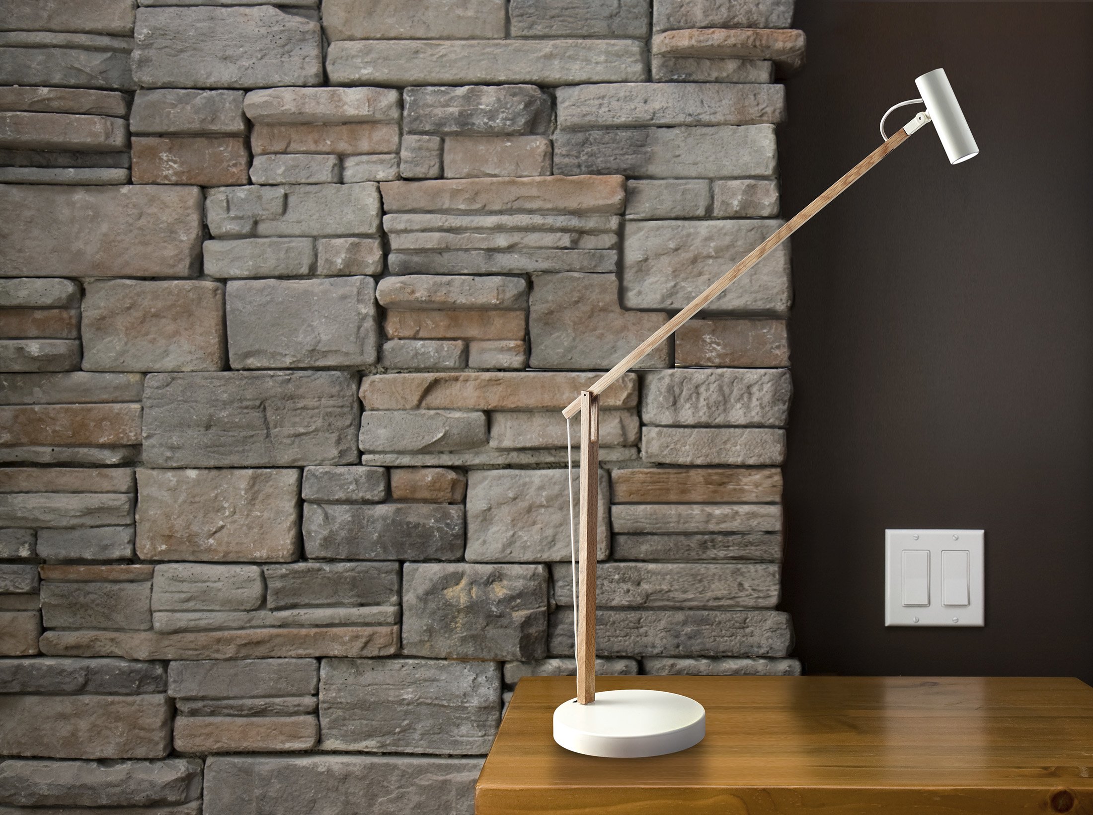 ADS360 AD9100-15 Adjustable LED Desk Lamp with Walnut/Black Finish - Perfect for Home Office, Study, Reading & Workspace Lighting