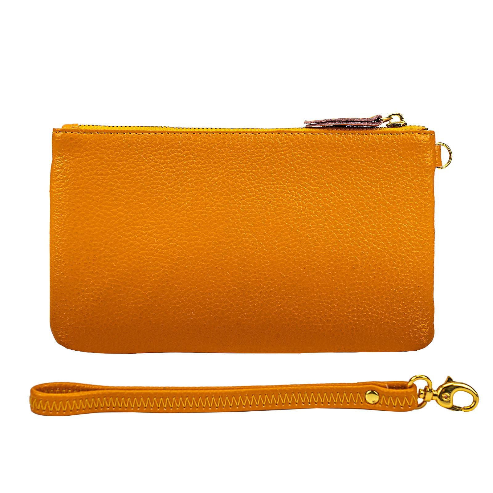 LAVAWA Genuine Leather Wristlet Wallet for Women - Slim RFID Blocking Clutch Purse with Wrist Strap - Small Phone Holder Wallet for Ladies & Girls | Perfect for Parties, Shopping & Everyday Use