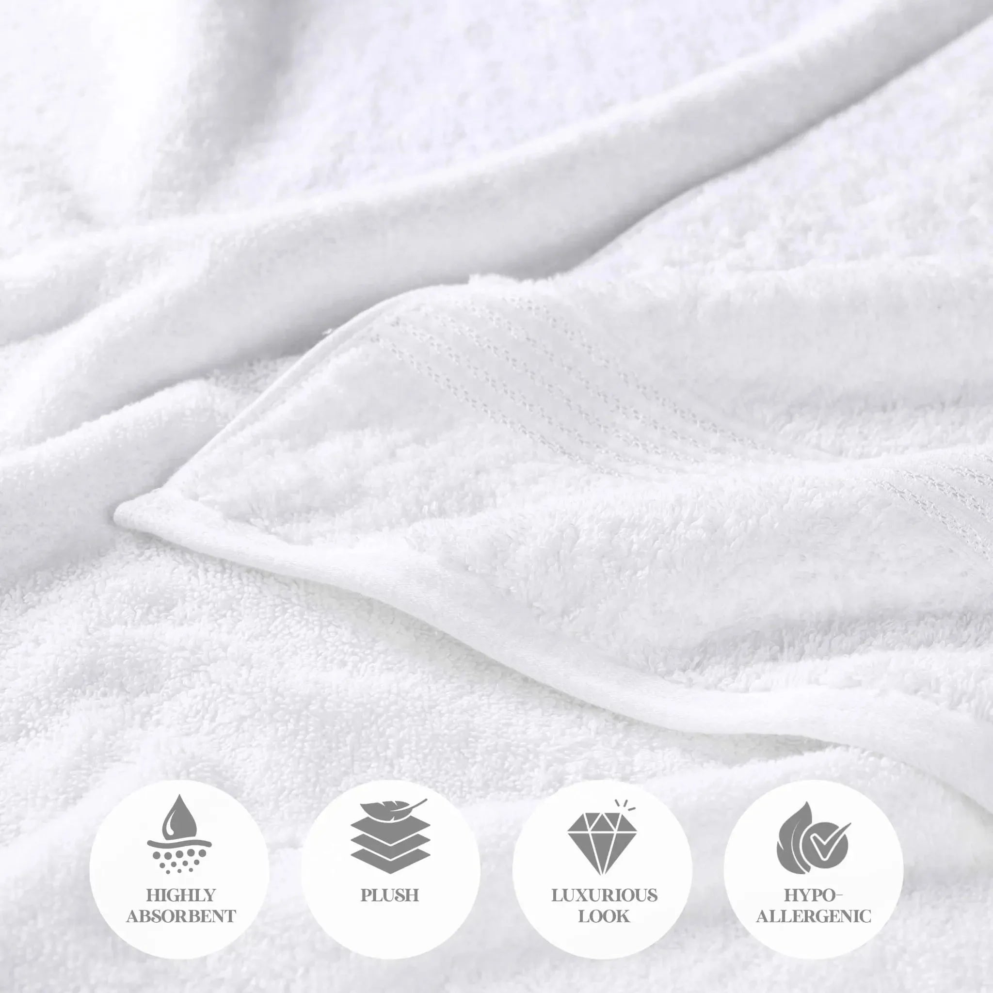 Premium Egyptian Cotton Bath Towel Set of 2 - Ultra Soft & Highly Absorbent Luxury Bath Sheets for Spa, Hotel & Home Use - 100% Heritage Cotton (White)