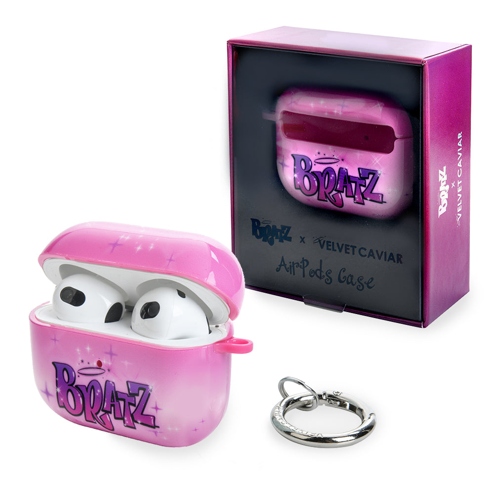 Bratz Airbrush Angelz AirPod Case - Trendy Protective Cover for AirPods 1/2/3 & Pro - Cute Girly Design for Teens & Women - Perfect for School, Work & Travel Accessories