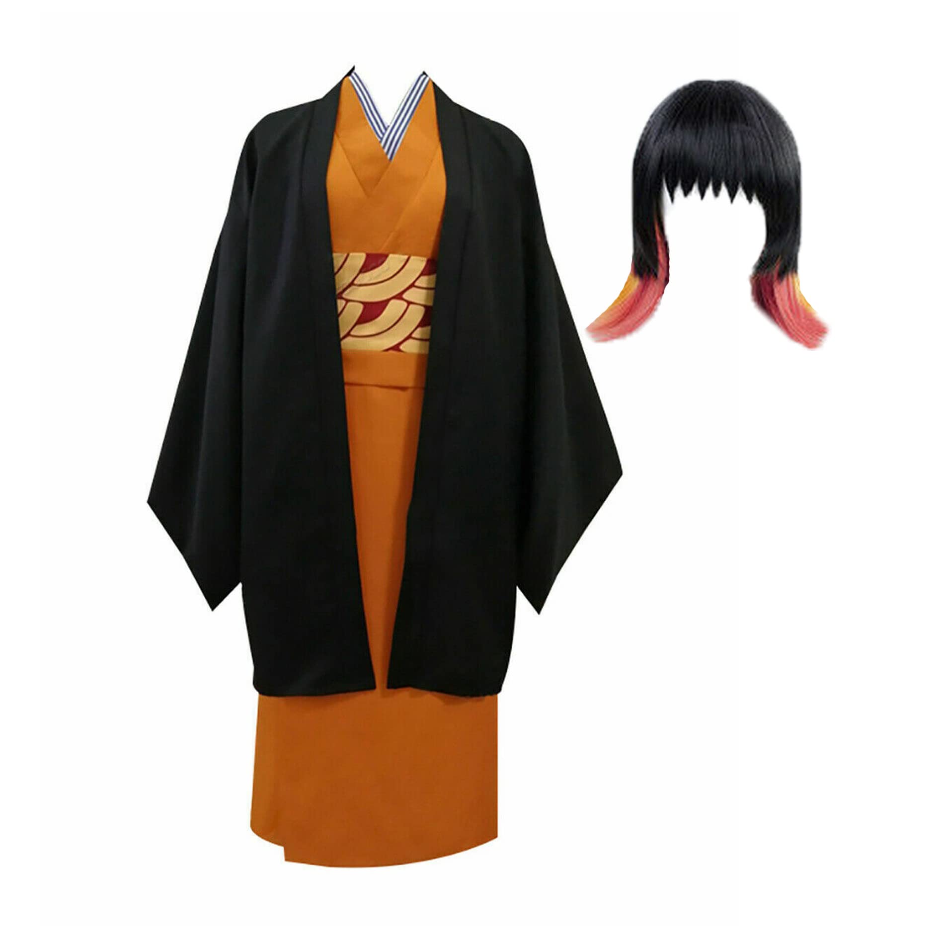 Anime Susamaru Kimono Cosplay Costume with Matching Wig - Japanese Traditional Halloween Outfit for Cosplay, Conventions & Themed Parties