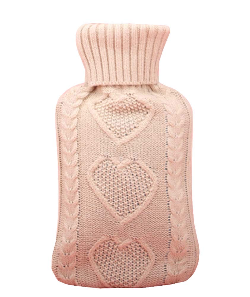 1.7L Cute Hot Water Bottle with Knitted Cover - Winter Warmth for Pain Relief, Cozy Nights & Cold Weather Comfort - Perfect for Home, Office & Travel Use