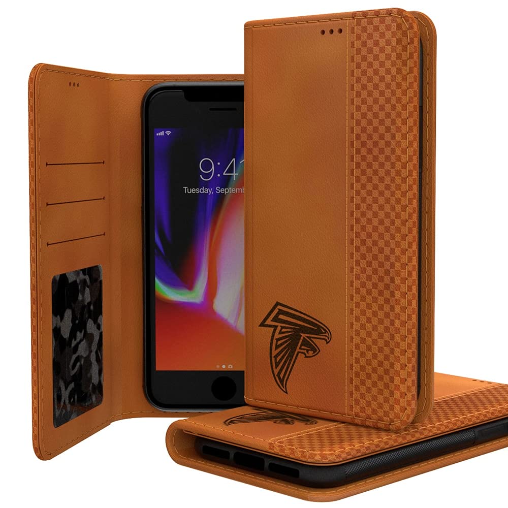 Atlanta Falcons iPhone Folio Case - NFL Team Logo Wallet Phone Cover with Card Slots & Stand for iPhone 14/13/12/11 Pro Max - Perfect for Game Day & Everyday Use