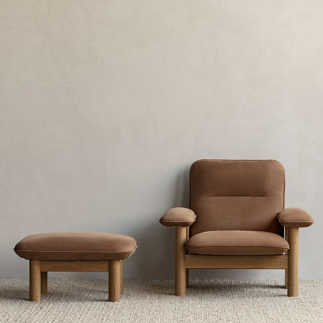 Brasilia Ottoman - Modern Round Storage Ottoman with Lift Top, Upholstered Footrest & Coffee Table - Perfect for Living Room, Bedroom & Home Decor