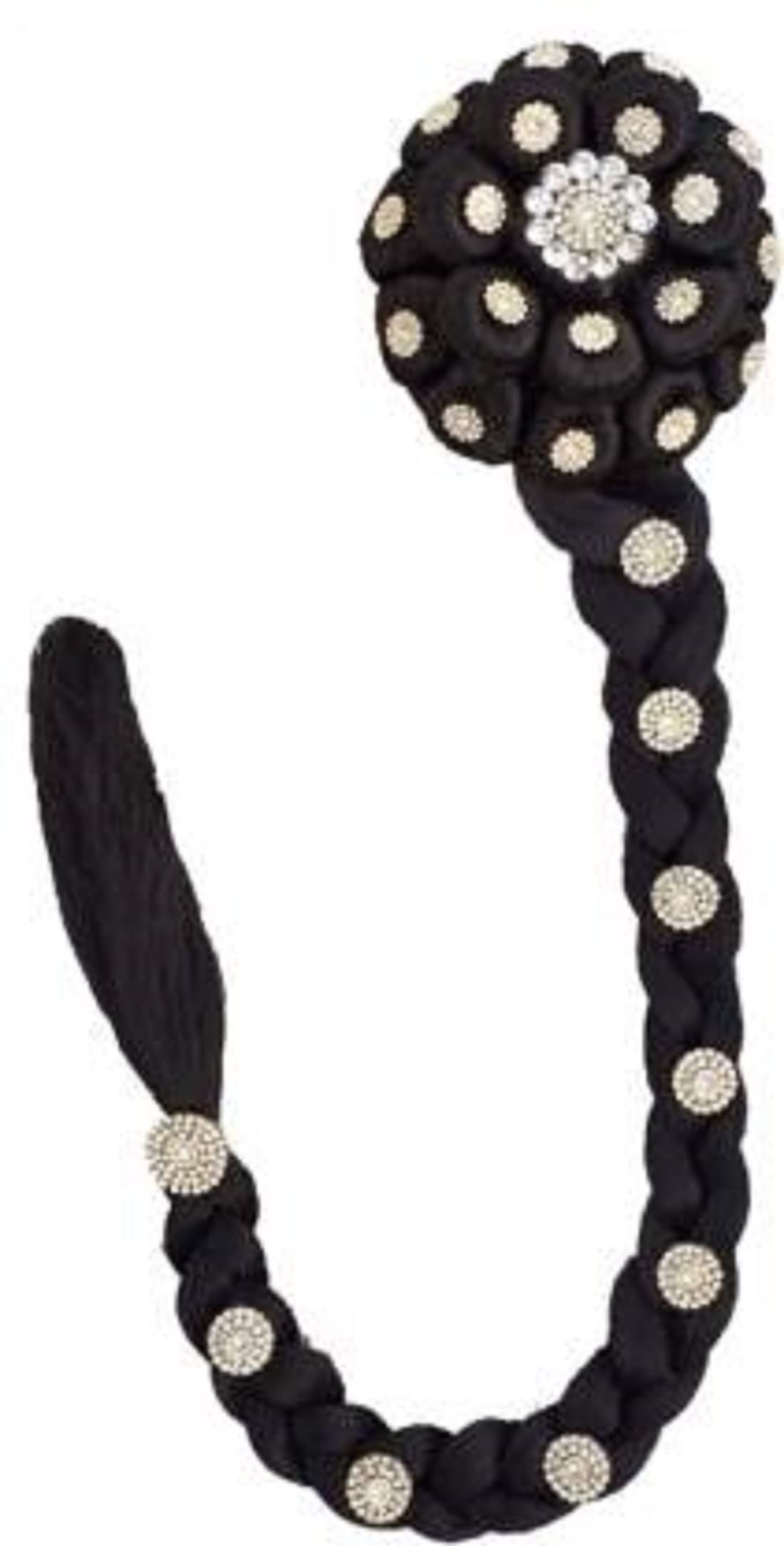 Stylish Sarpa Designer Stone Juda Choti - Synthetic Hair Extension for Bridal & Wedding Hairstyles | Long Hairpiece for Special Occasions & Festive Events