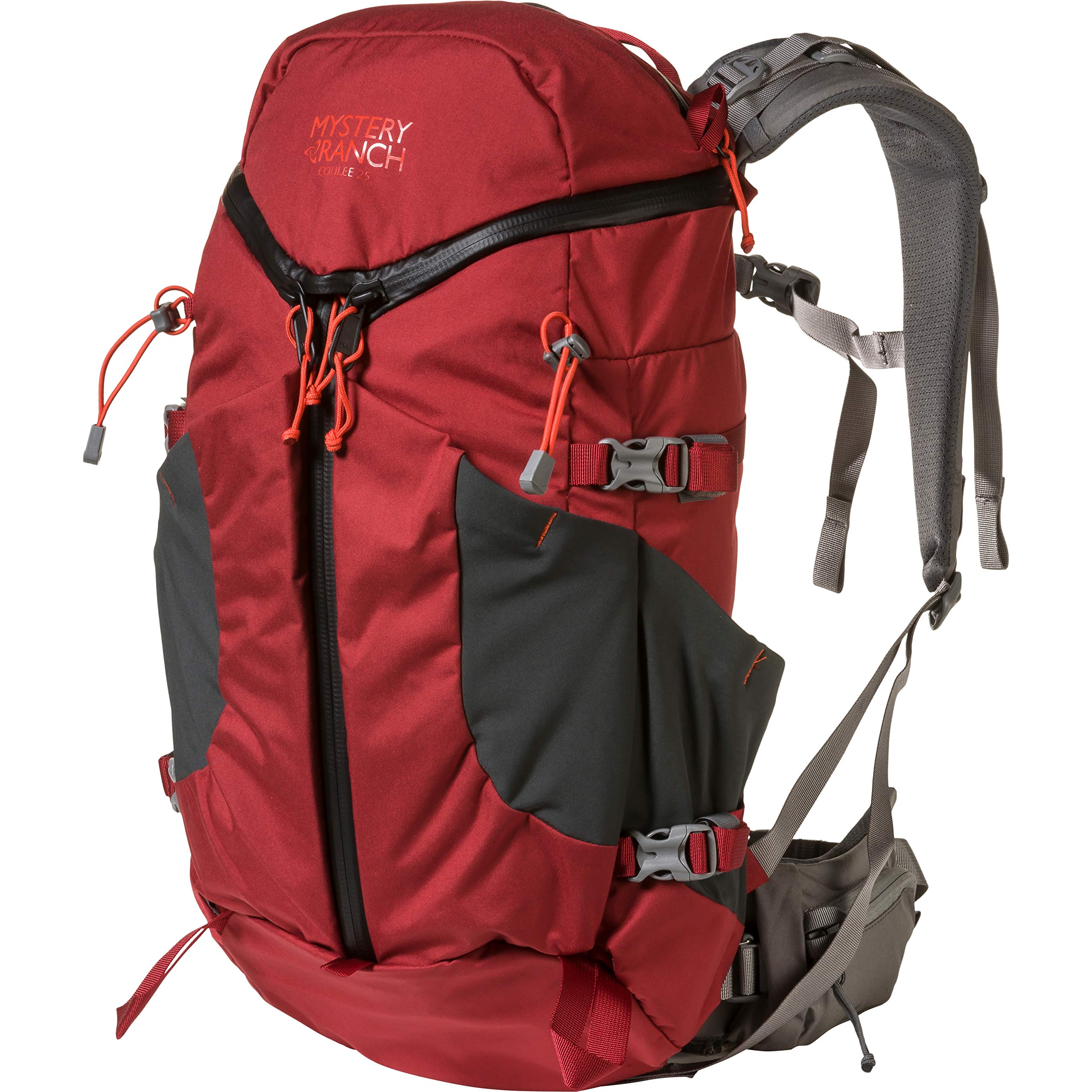 Mystery Ranch Coulee 25 Backpack - Lightweight Hiking Daypack with Built-in Hydration Sleeve, Garnet Red, SM/MD Size - Perfect for Outdoor Adventures, Camping & Travel