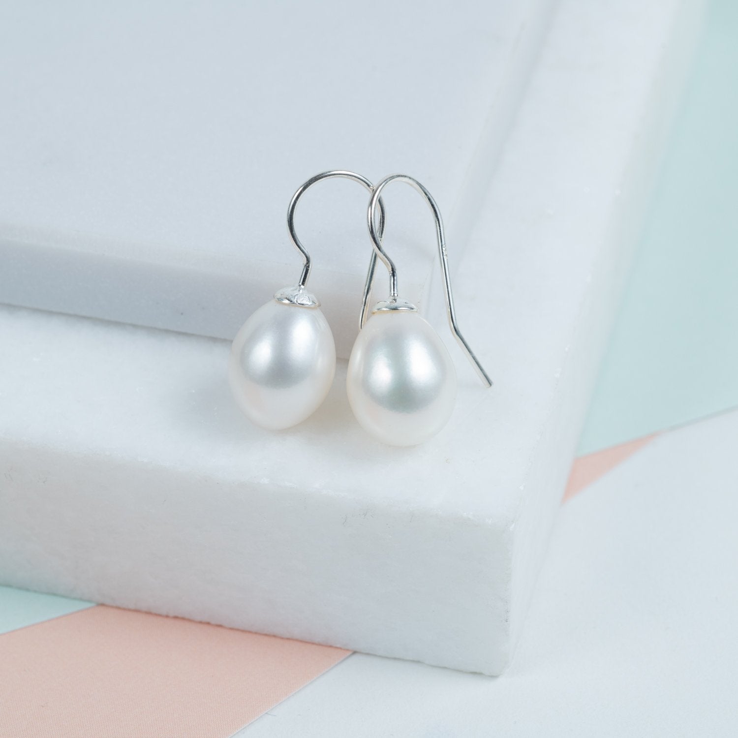 Elegant Gloucester White Freshwater Pearl & Sterling Silver Drop Earrings for Women | Perfect for Weddings, Parties & Special Occasions