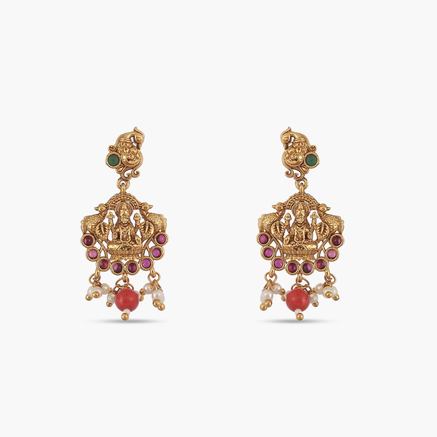 Lakshmika Antique Necklace Set - Handcrafted Indian Jewelry for Women - Perfect for Weddings, Parties & Special Occasions