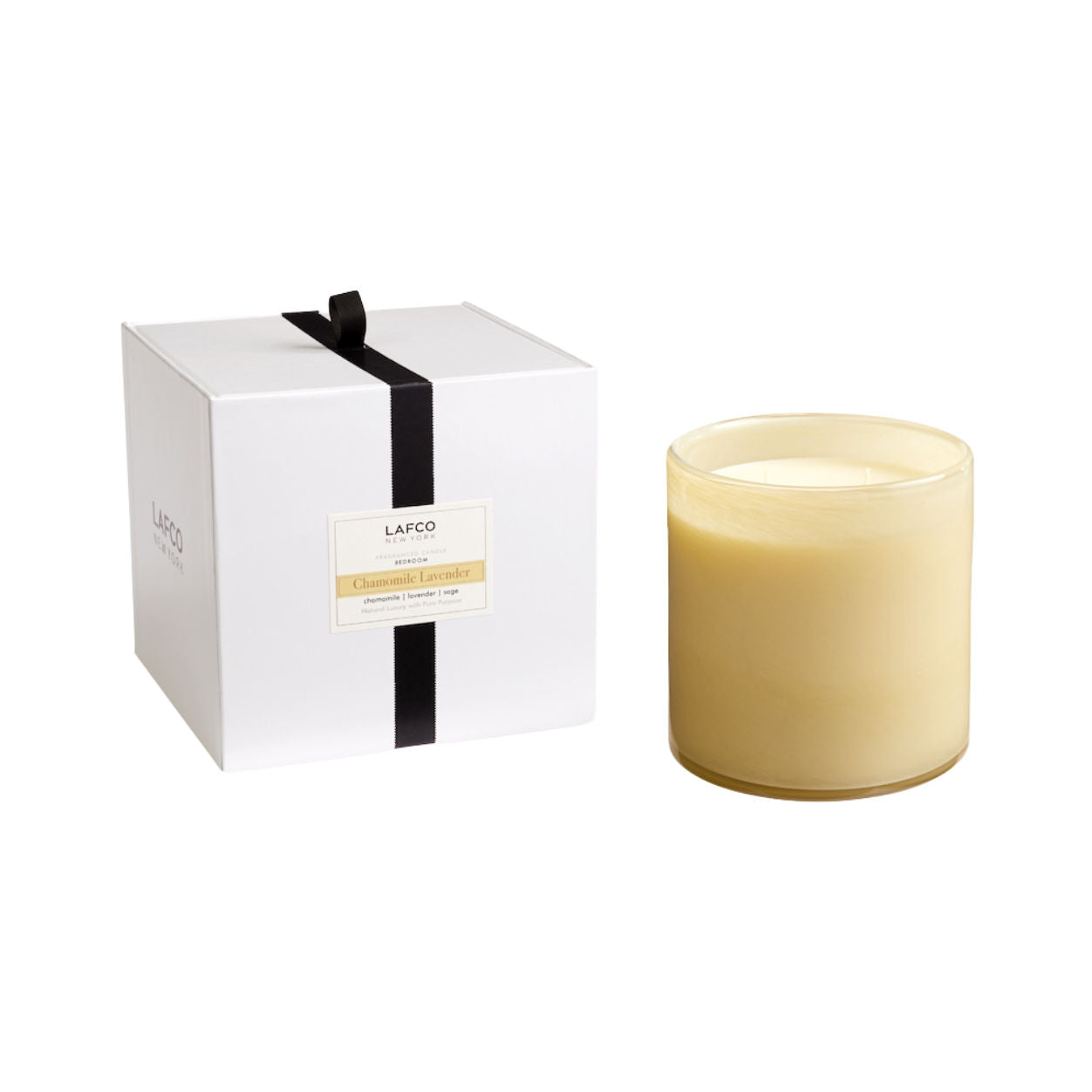 Premium Chamomile Lavender Scented Candle - Natural Soy Wax, Long-Lasting Aromatherapy for Relaxation & Stress Relief - Perfect for Bedroom, Bathroom & Meditation Spaces