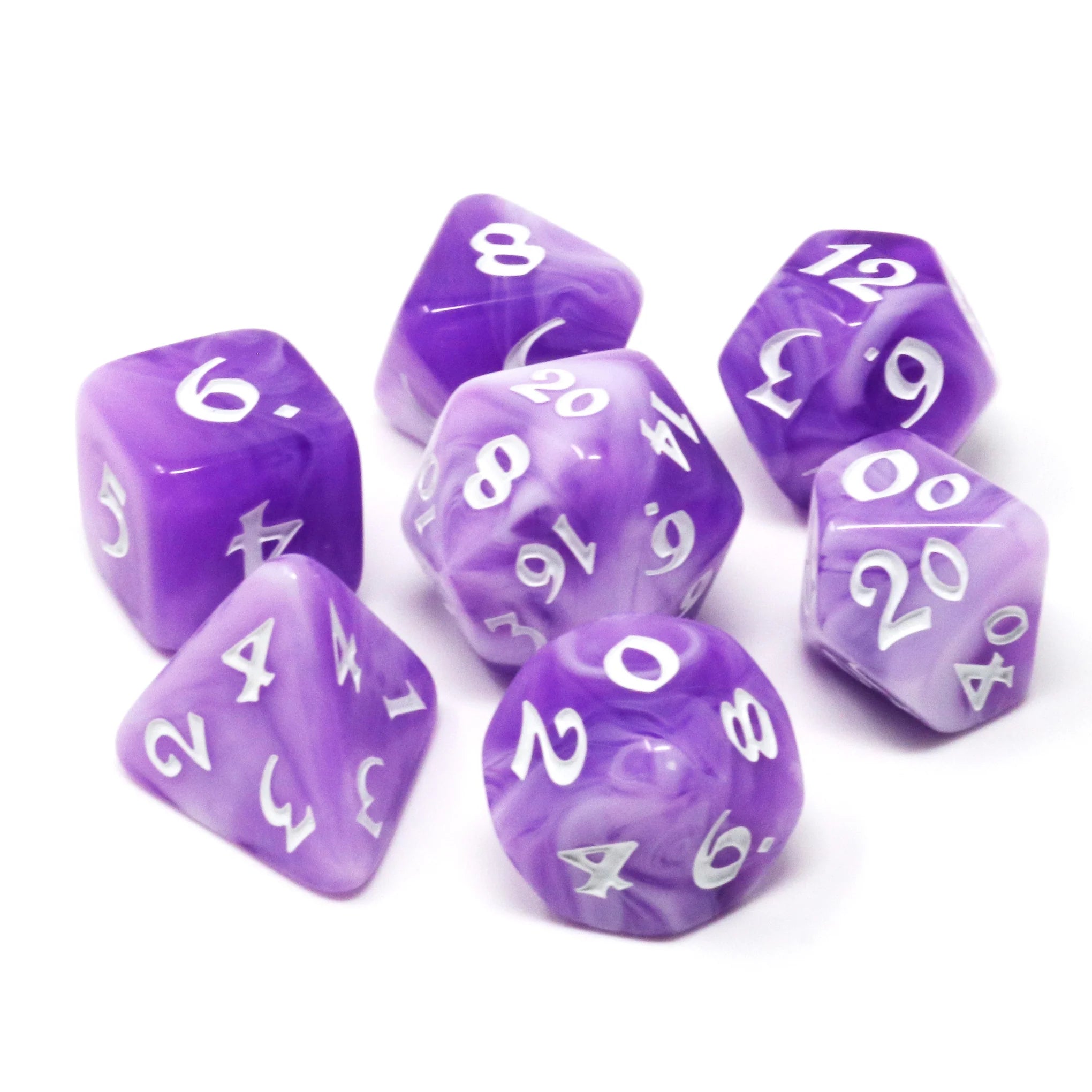 7-Piece RPG Set - Wisteria Winds Fantasy Game Dice for Dungeons & Dragons, Pathfinder, and Tabletop Role-Playing Games - Perfect for Adventurers and Storytellers