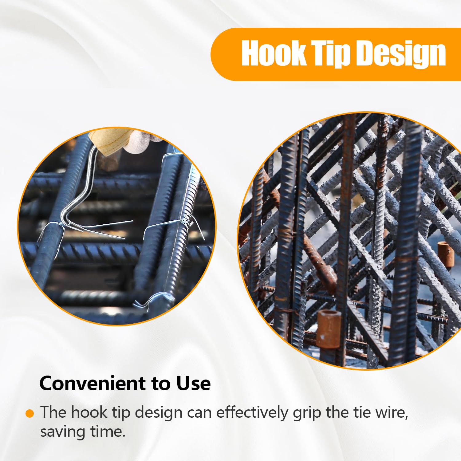 2PCS Rebar Wire Twister Tool - Heavy Duty Concrete & Metal Wire Twisting Tool with Wooden Grip Handle for Fence Construction, Rebar Tying, and DIY Projects - M-123 (Perfect for Construction Workers, Farmers, and Home Improvement)