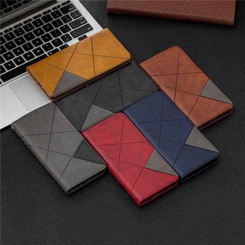 Samsung Galaxy A14 Magnetic Wallet Leather Flip Cover Case - Slim Protective Phone Cover with Card Holder for Everyday Use & Travel