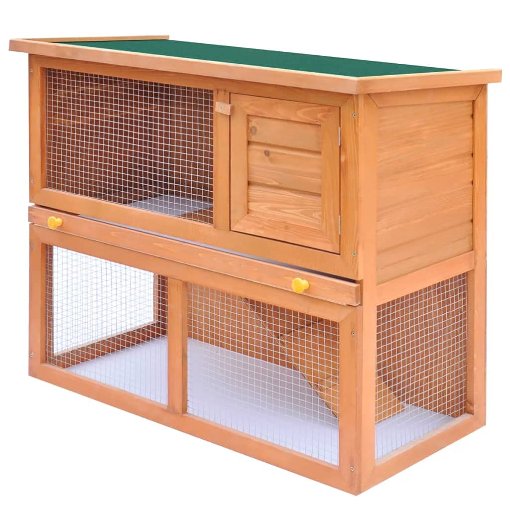 Premium Wooden Rabbit Hutch for Small Pets - Guinea Pig Cage, Bunny House with Run, Indoor & Outdoor Use - Durable & Spacious Pet Cage for Rabbits, Guinea Pigs & Small Animals - Perfect for Backyard, Garden or Home Use