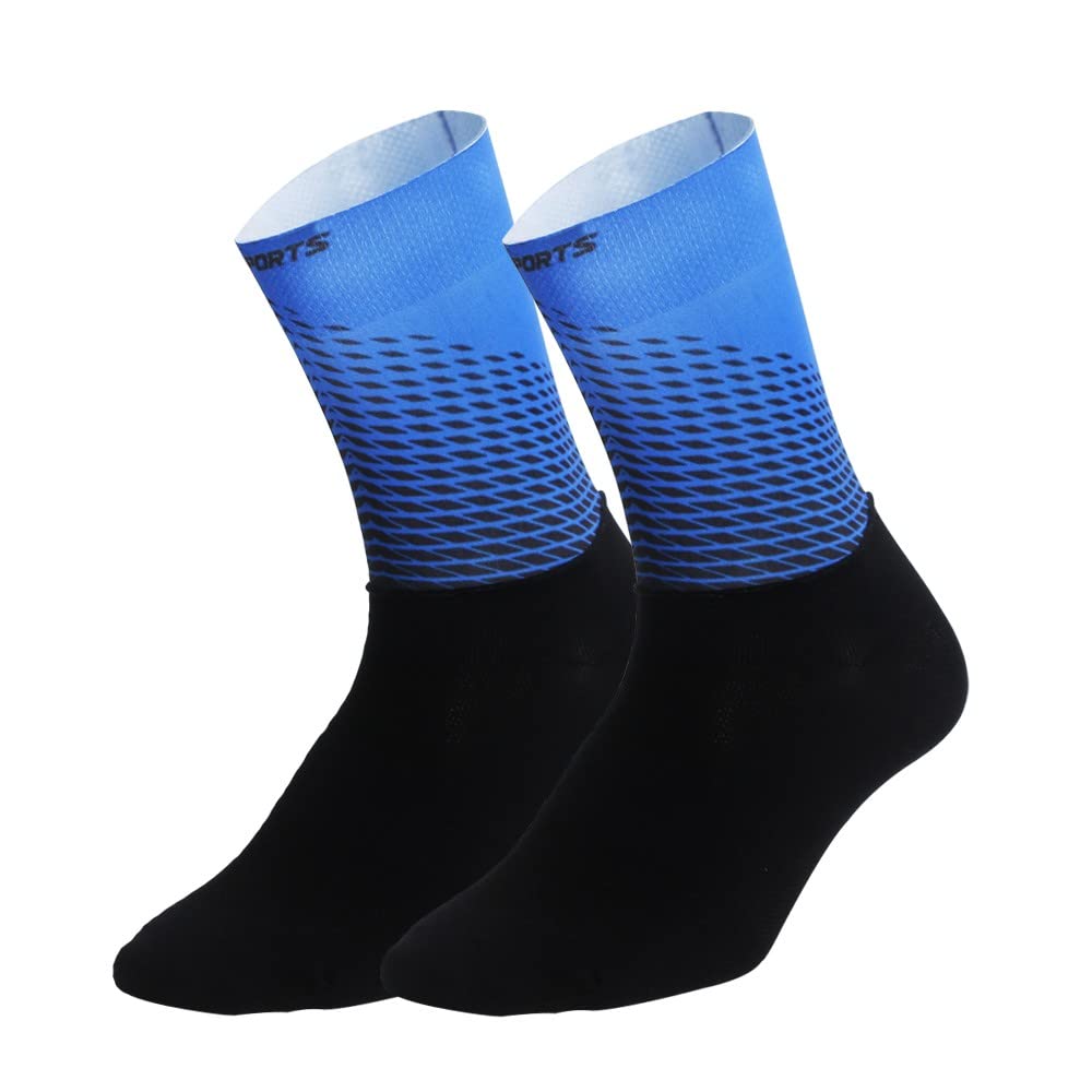 Breathable Anti-Slip Cycling Socks for Men & Women - Durable Compression Athletic Socks for Running, Outdoor Sports & Workout