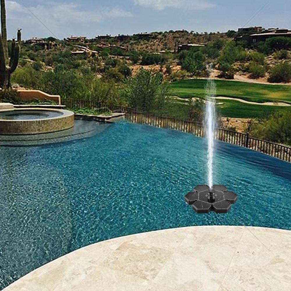 2.4W Solar Fountain Pump with LED Lights & Water Level Monitoring - Solar Powered Bird Bath Fountain for Garden, Patio, and Outdoor Decor