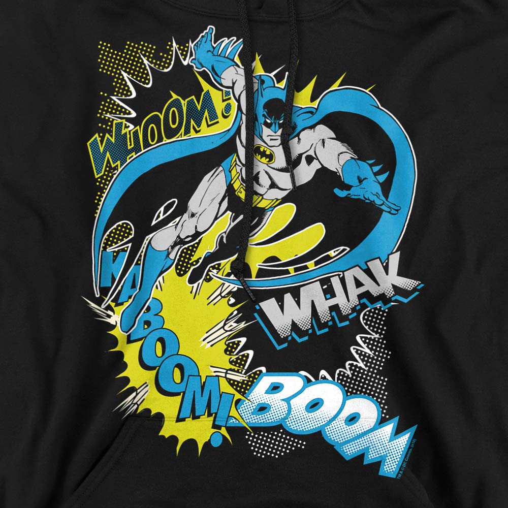 Trevco Batman Bat Effects Unisex Adult Pullover Hoodie - Soft Cotton Sweatshirt with Cool Graphic Design for Superhero Fans & Casual Wear