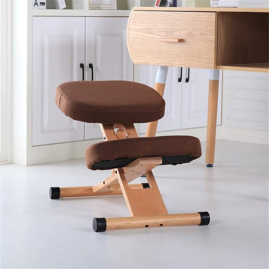 Ergonomic Kneeling Chair for Posture Correction - Adjustable Anti-Hump Back Support & Spine Pain Relief - Ideal for Office, Study & Computer Work - Happy Knee Stool for Neck Tension & Myopia Prevention