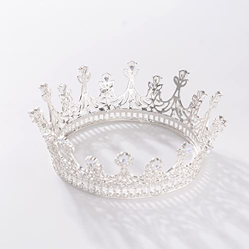 Queen Baroque Rhinestone Bridal Tiara - Elegant Princess Headband Wedding Crown for Brides, Prom, Birthday Parties & Christmas Costumes (Silver) | Perfect for Weddings, Pageants, Photo Shoots & Special Occasions