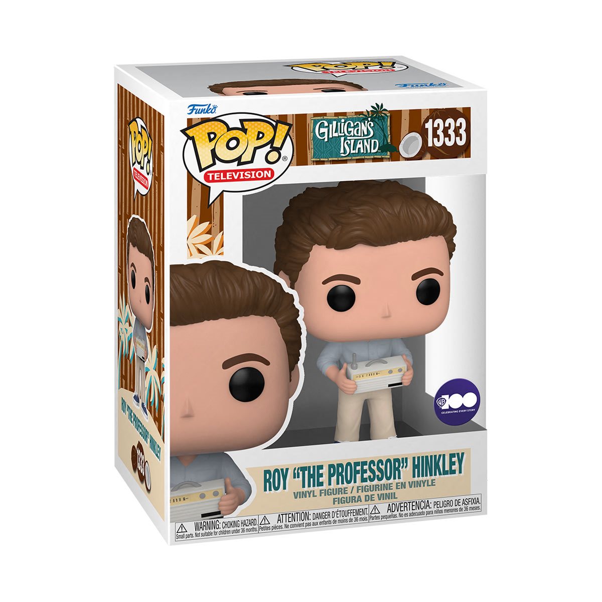 Gilligan's Island Roy 'The Professor' Hinkley Pop! Vinyl Figure #1333 - Funko Pop Collectible Toy for TV Show Fans, Perfect for Display & Gifts