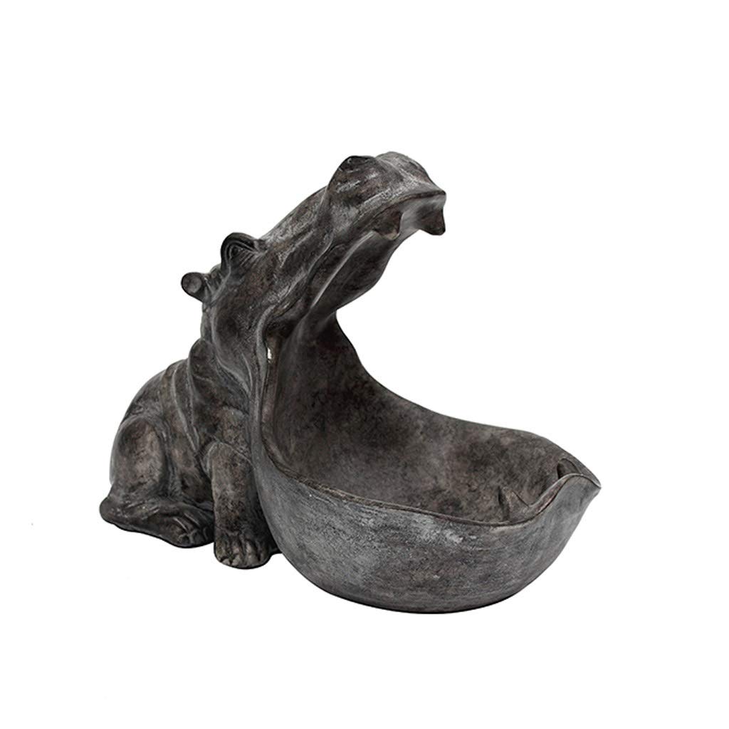 YUDEWSE Hippo Storage Box - Creative Hippopotamus Figurine Sculpture for Keys, Candy & Small Items - Home & Table Decoration Gift (Color A) - Perfect for Living Room, Bedroom & Office Organizer