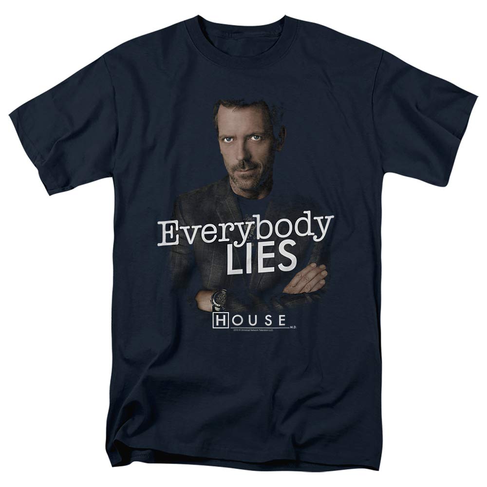 House Everybody Lies Unisex Adult T-Shirt | Funny TV Show Quote Tee | Casual Wear & Gift for Fans