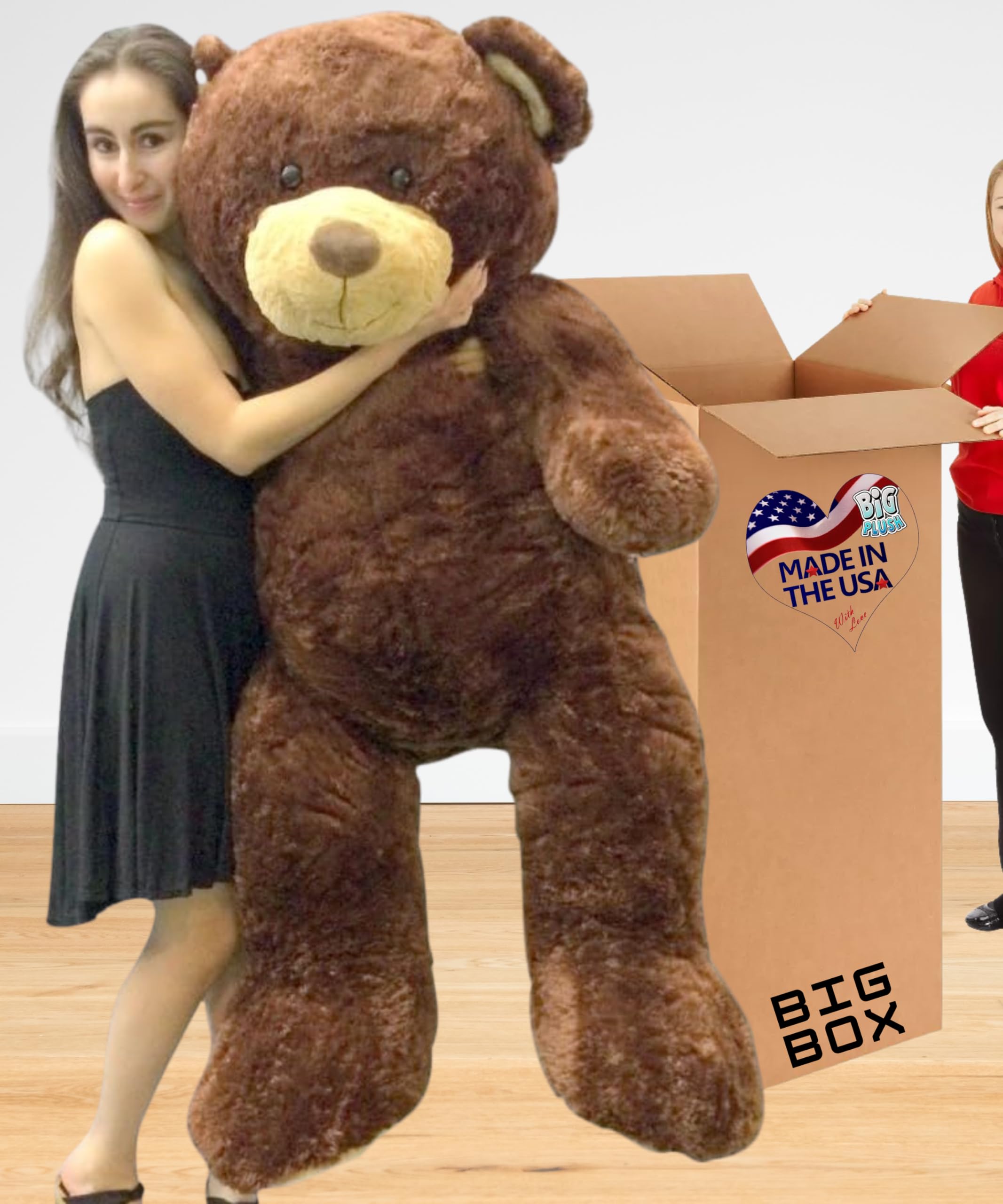 5-Foot Giant Plush Teddy Bear - Extra Large Soft Stuffed Animal in Dark Brown - Perfect for Gifts, Home Decor & Cuddling - Ready to Hug with Premium Stuffing - Great for Birthdays, Valentine's Day & Surprise Deliveries