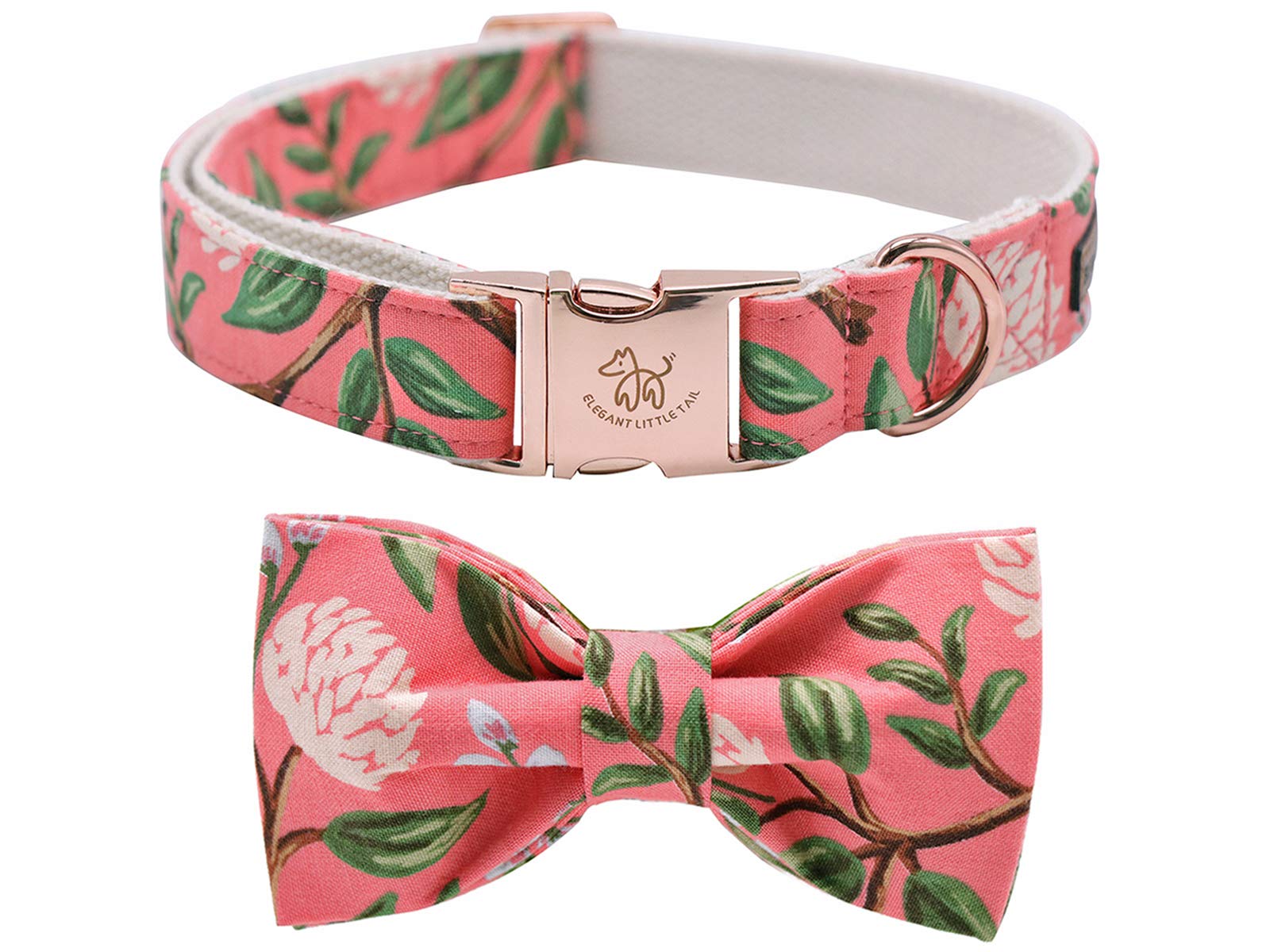 Elegant Bow Tie Dog Collar with Adjustable Cotton & Webbing - Perfect for Small, Medium & Large Dogs & Cats - Ideal for Daily Walks, Pet Parties & Photo Shoots