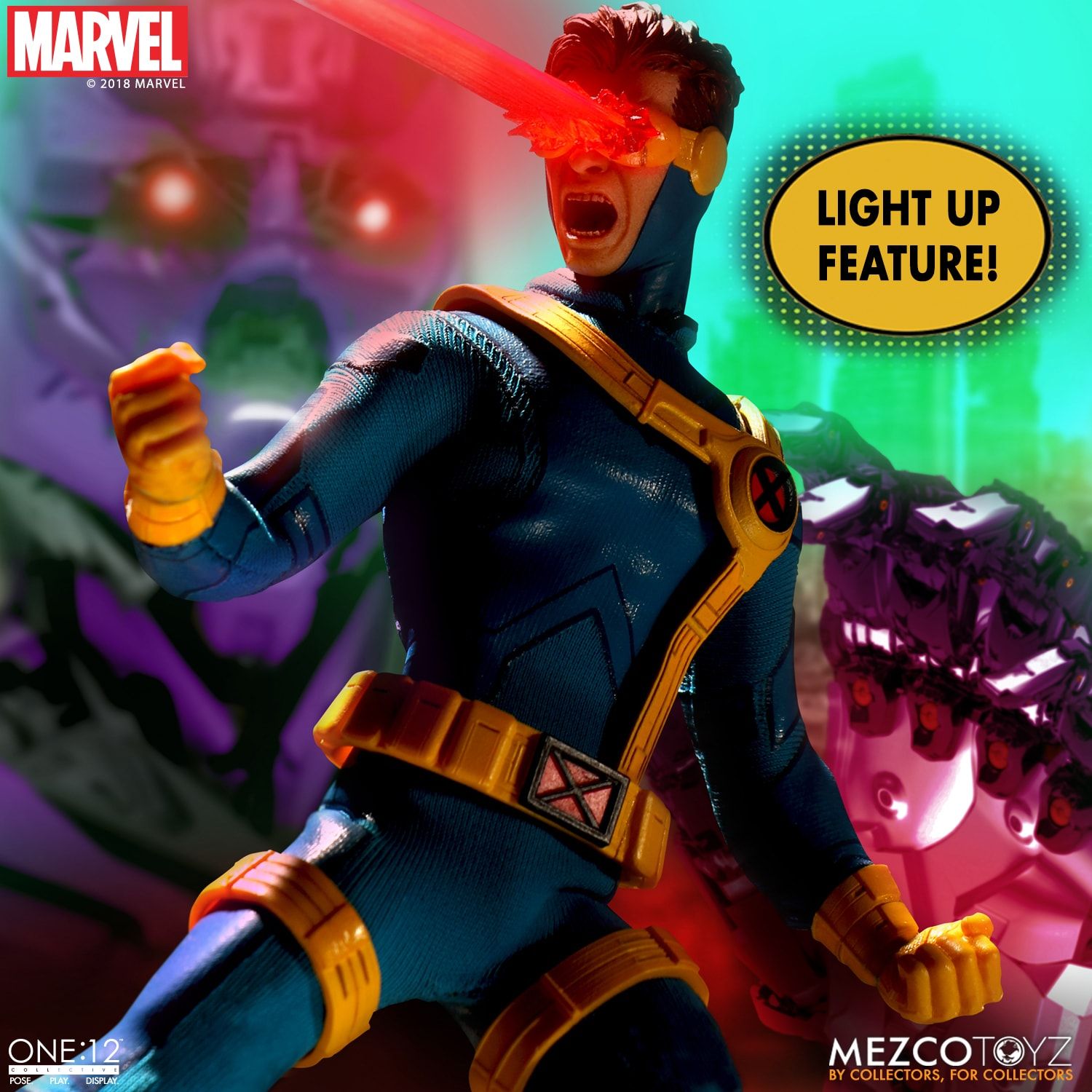 Mezco Toyz One:12 Collective Marvel Comics X-Men Cyclops 1/12 Scale Action Figure - Premium Collectible for Display & Marvel Fans