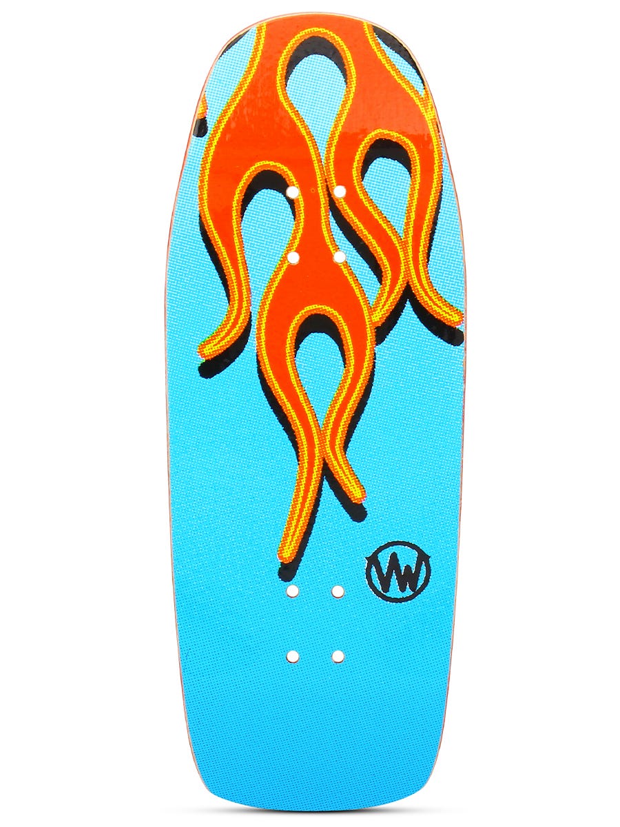 VividWood Fingerboard Deck with Flame Design - Professional Mini Skateboard for Finger Tricks & Skateboarding Practice - Perfect for Beginners, Kids & Collectors - Use at Home, Office or School for Fun & Skill Development