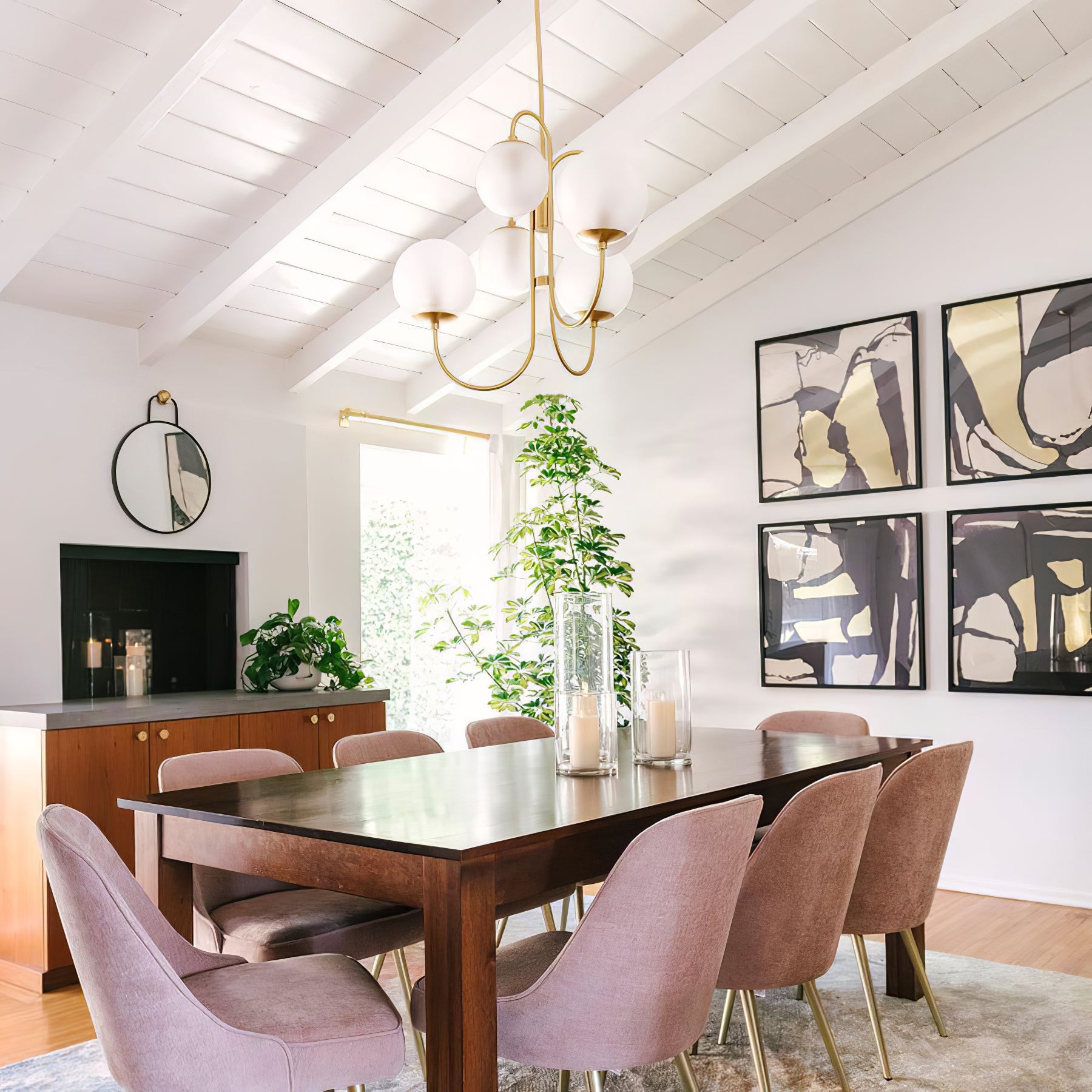 Elegant Modern Gooseneck Chandelier - Adjustable Brass Ceiling Light Fixture for Dining Room, Bedroom, Living Room & Office Decor