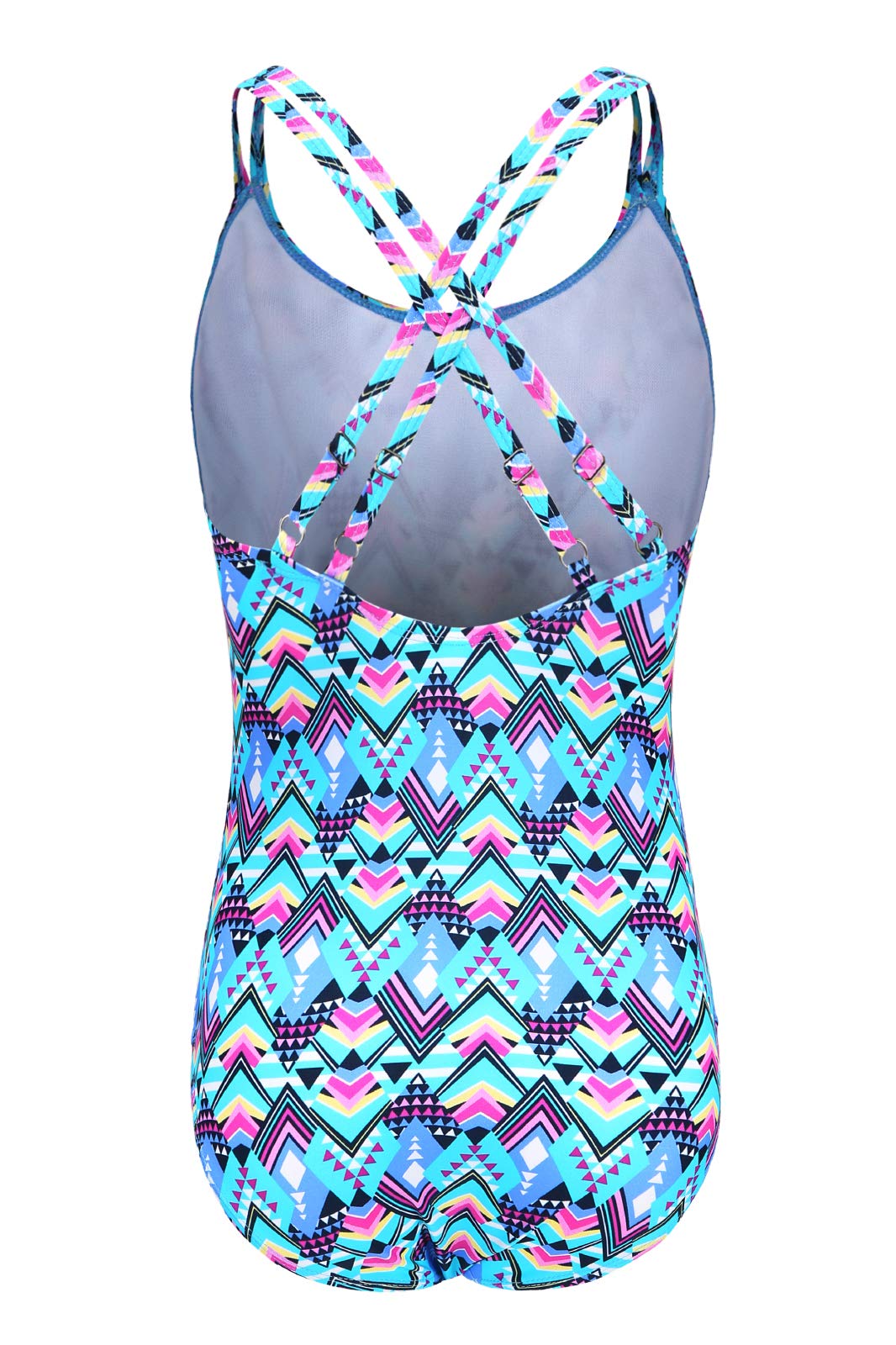 Girls' Striped Rainbow One Piece Swimsuits | Cute Bathing Suits for Kids | Perfect for Beach, Pool & Summer Vacations