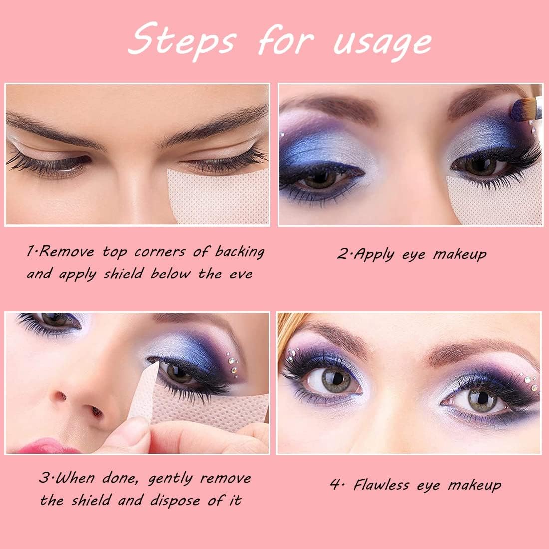 30 Pcs Disposable Eyeshadow Shields & Under Eye Patches - Eyelash Extension Pads, Makeup Stickers for Professional Salon & Home Use - Perfect for Lash Extensions, Eyeshadow Application & Makeup Removal
