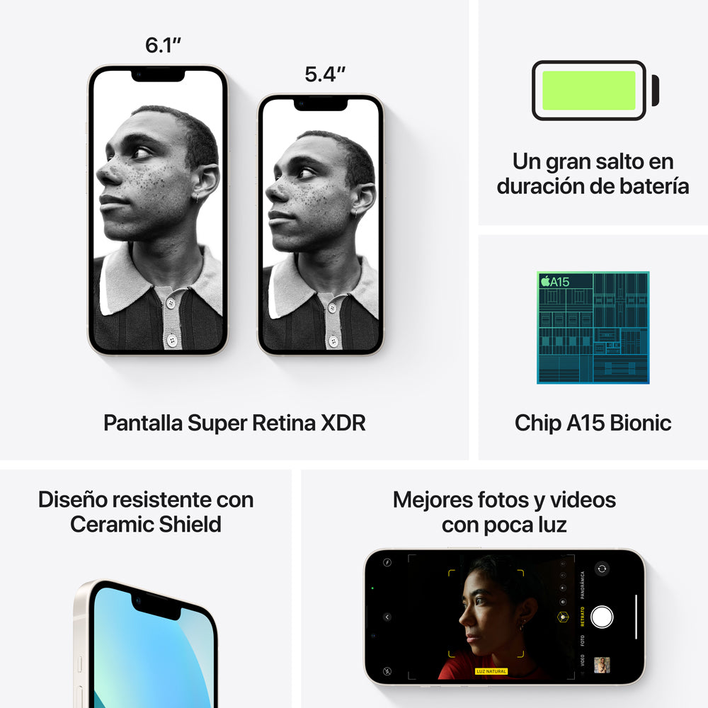 Apple iPhone 13 256GB Smartphone - Starlight White Color | Latest iOS, Super Retina XDR Display, Dual Camera System | Perfect for Business, Travel & Everyday Use