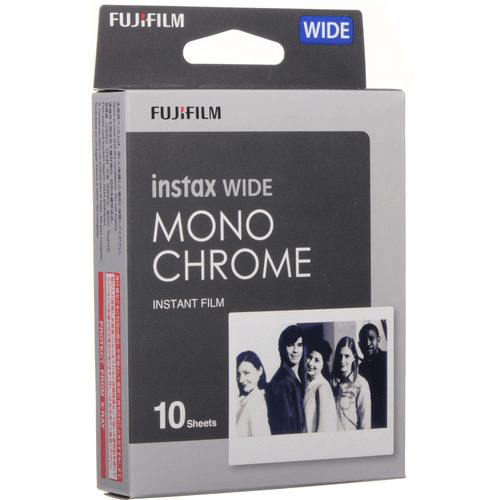 FUJI INSTAX WIDE Monochrome Instant Film 10 Pack - Perfect for Black & White Photography, Parties, and Creative Projects