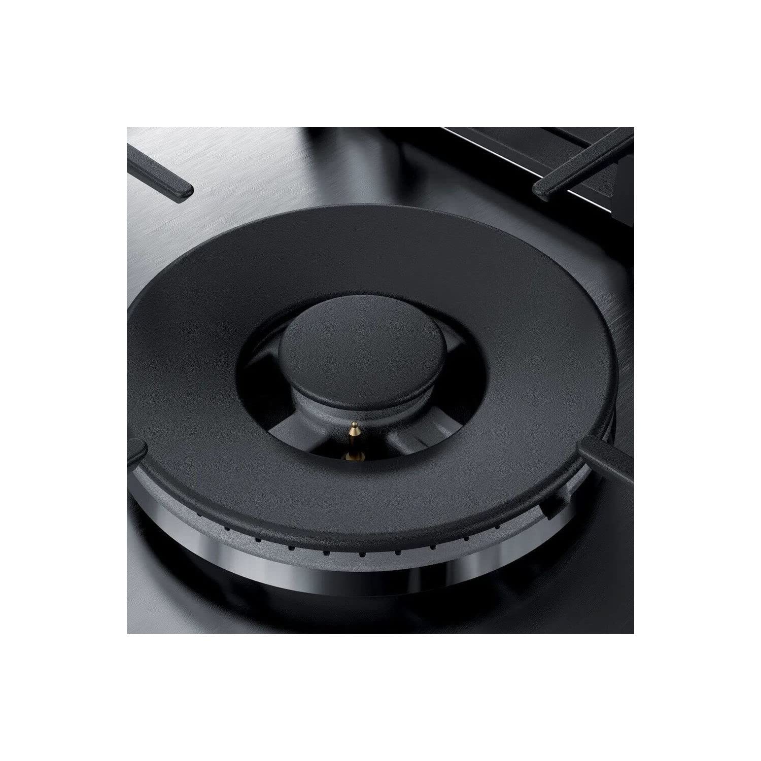 Bosch PCR9A5B90 Serie 6 Gas Cooktop - 90cm Stainless Steel with Cast Iron Grates, 9-Power FlameSelect & WOK Burner for Professional Cooking | Perfect for Home Kitchens & Asian Cuisine