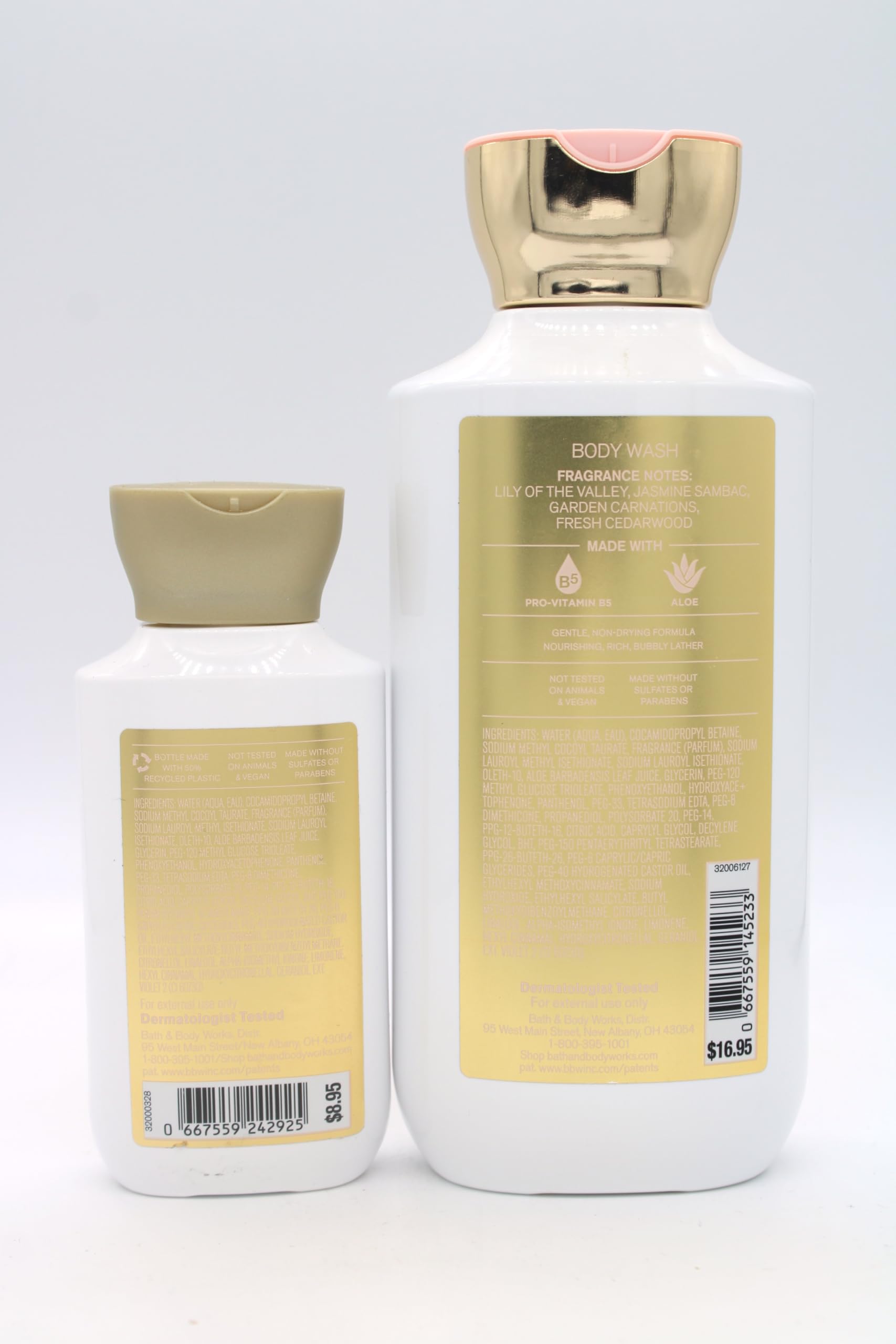 Brightest Bloom Bath & Body Shower Gel Set - Full & Travel Size for Women, Hydrating & Refreshing Body Wash - Perfect for Daily Use, Gym, Travel & Gifts