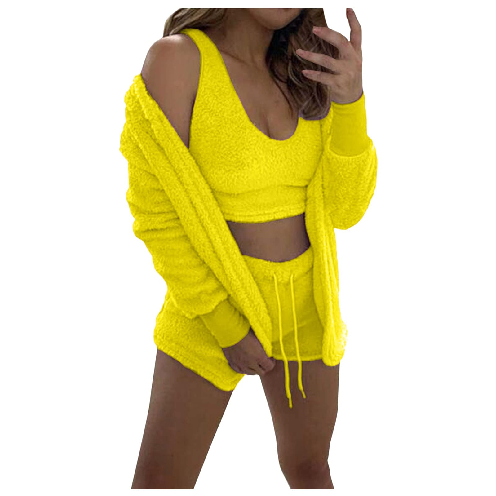 Halloween Pajamas for Women - 2 Piece Tie Dye Sleepwear Set with Lounge Shorts & Top | Cozy Cotton PJ Set for Halloween Parties, Sleepovers & Relaxing at Home