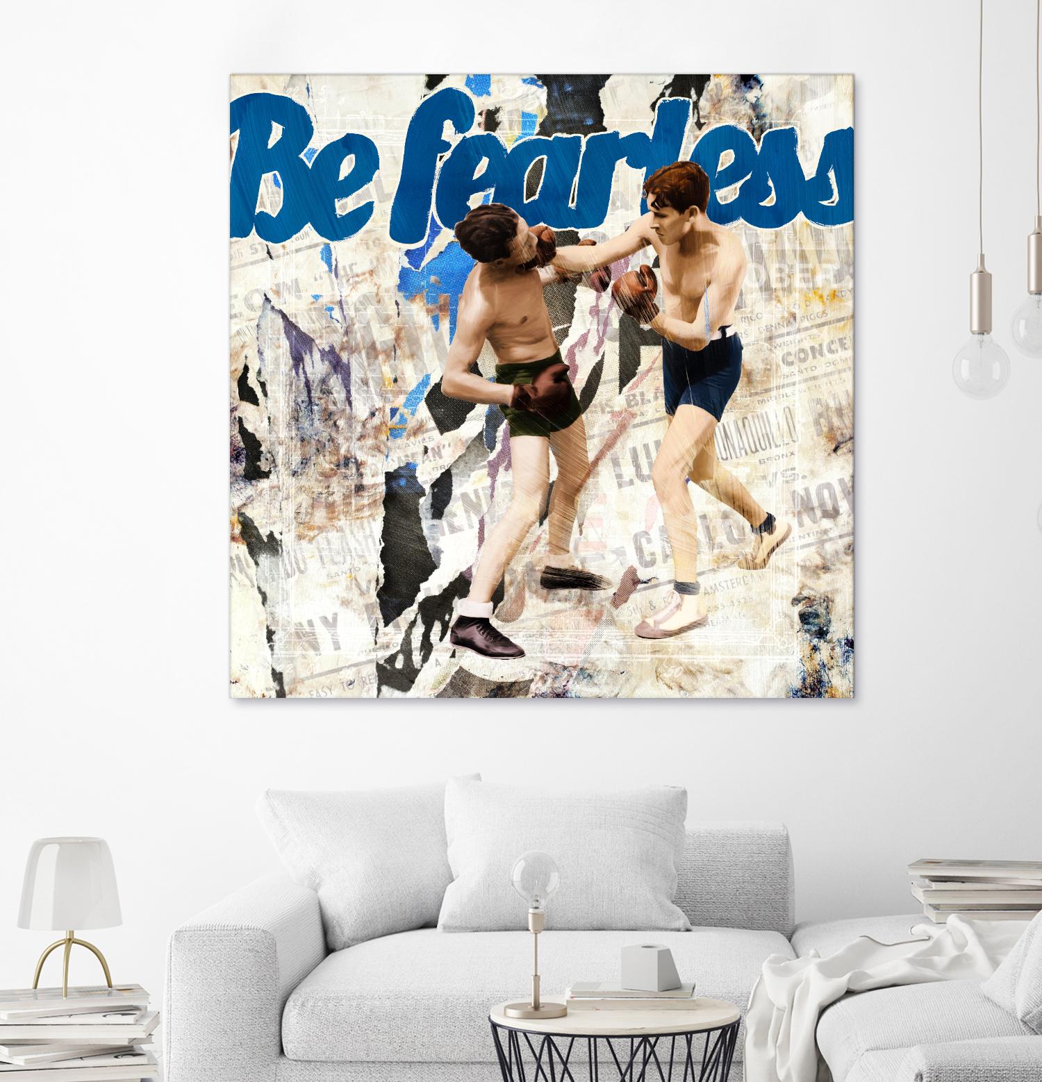 Be Fearless - Motivational Inspirational Quote Wall Art for Home & Office Decor - Perfect for Living Room, Bedroom, or Workspace