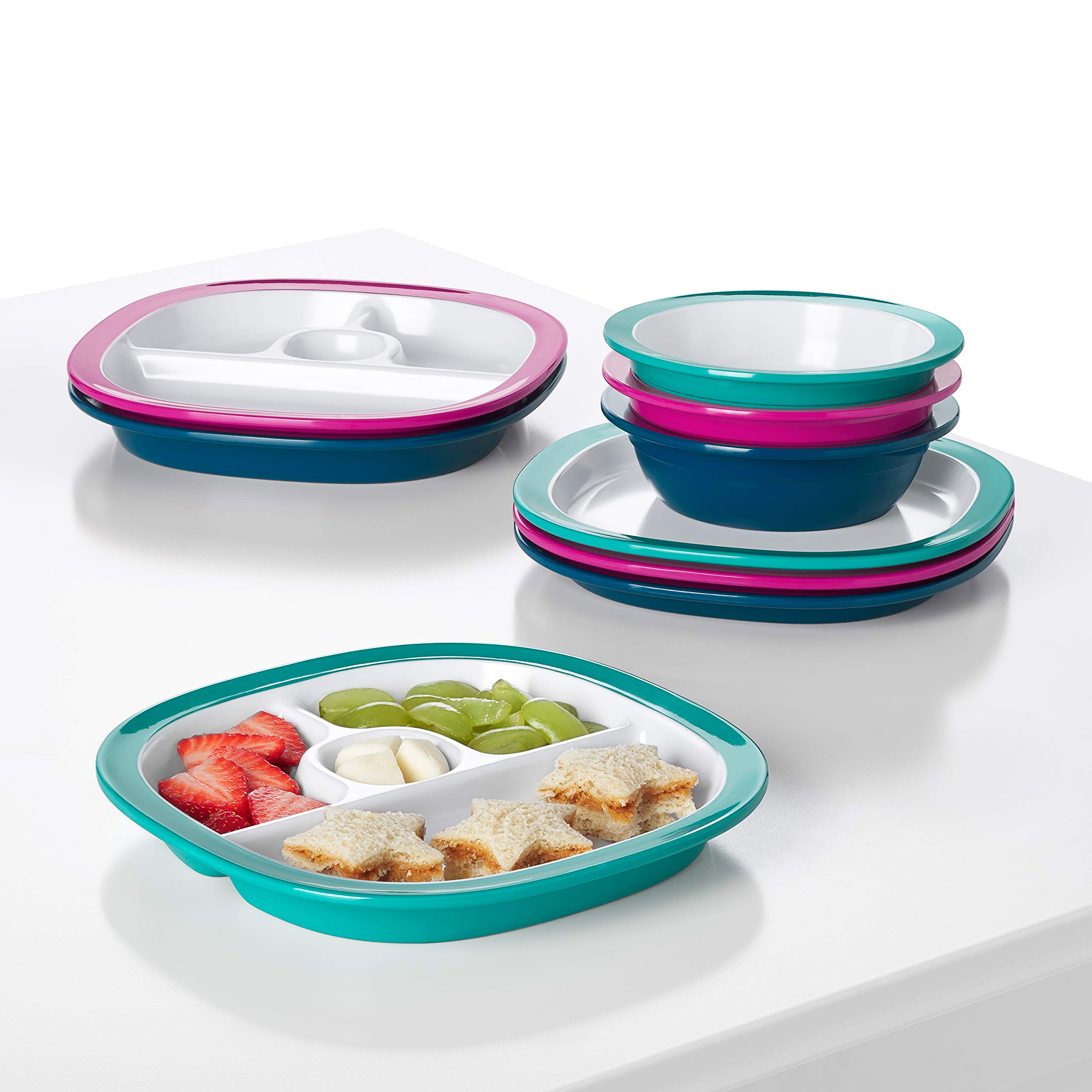 OXO Tot Melamine Bowl - BPA-Free, Durable & Dishwasher Safe Baby Feeding Bowl in Pink - Perfect for Toddlers, Kids & Baby-Led Weaning at Home or On-the-Go