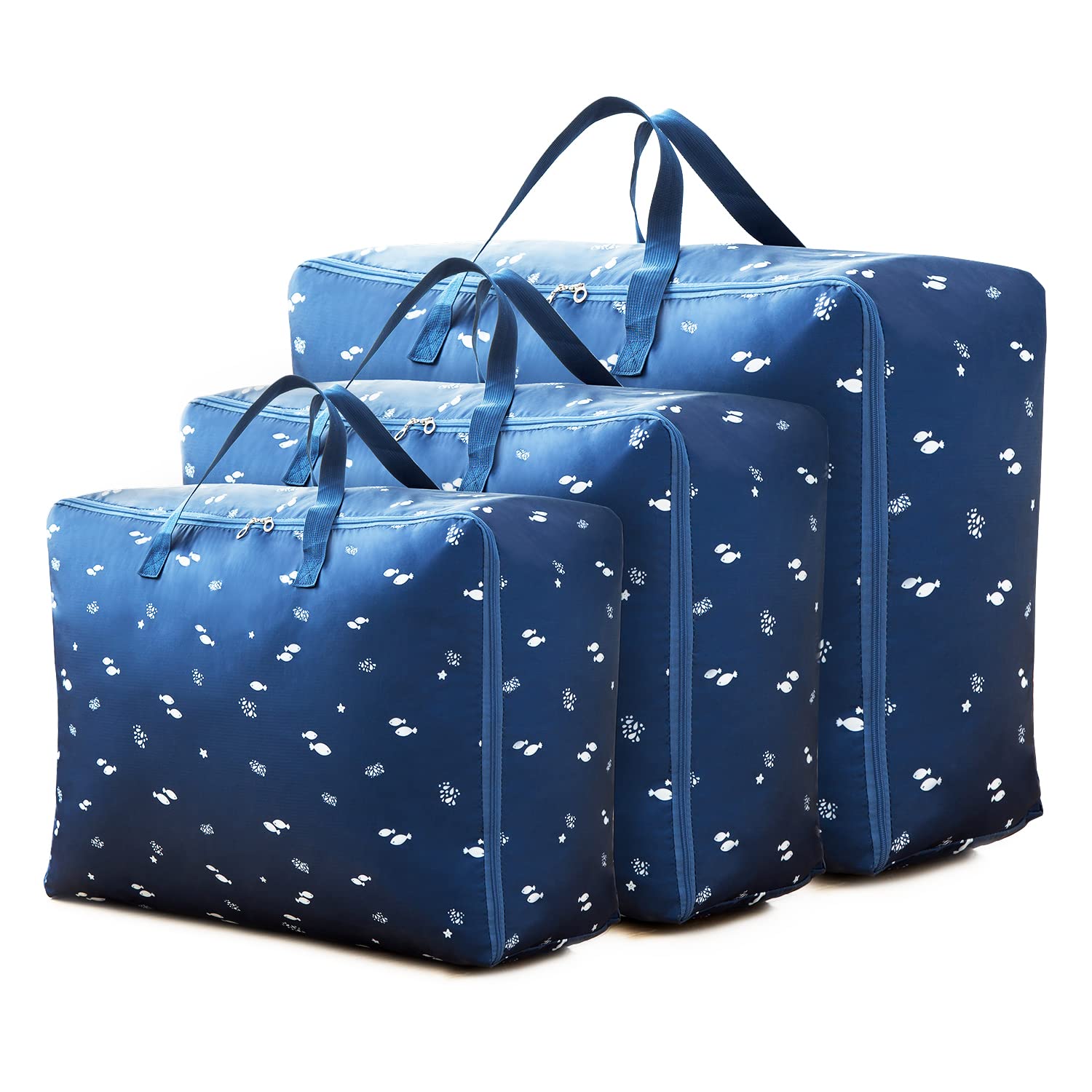 Premium Heavy Duty Storage Bags - 3 Size Packing Totes for Moving, Camping & Home Organization | Space Saving Clothes, Toys, Blankets & Quilt Storage Solution | Durable Moving Supplies & Travel Essentials