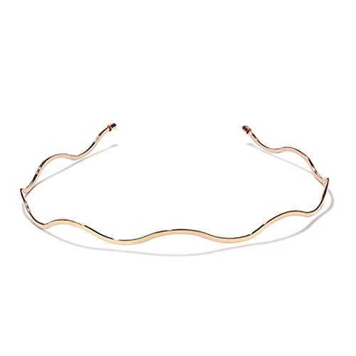 LCSD Gold Alloy Turban Headband for Women - No Slip Elastic Hair Hoop, Knotted Hair Band for Girls - Perfect for Workouts, Yoga, and Everyday Styling