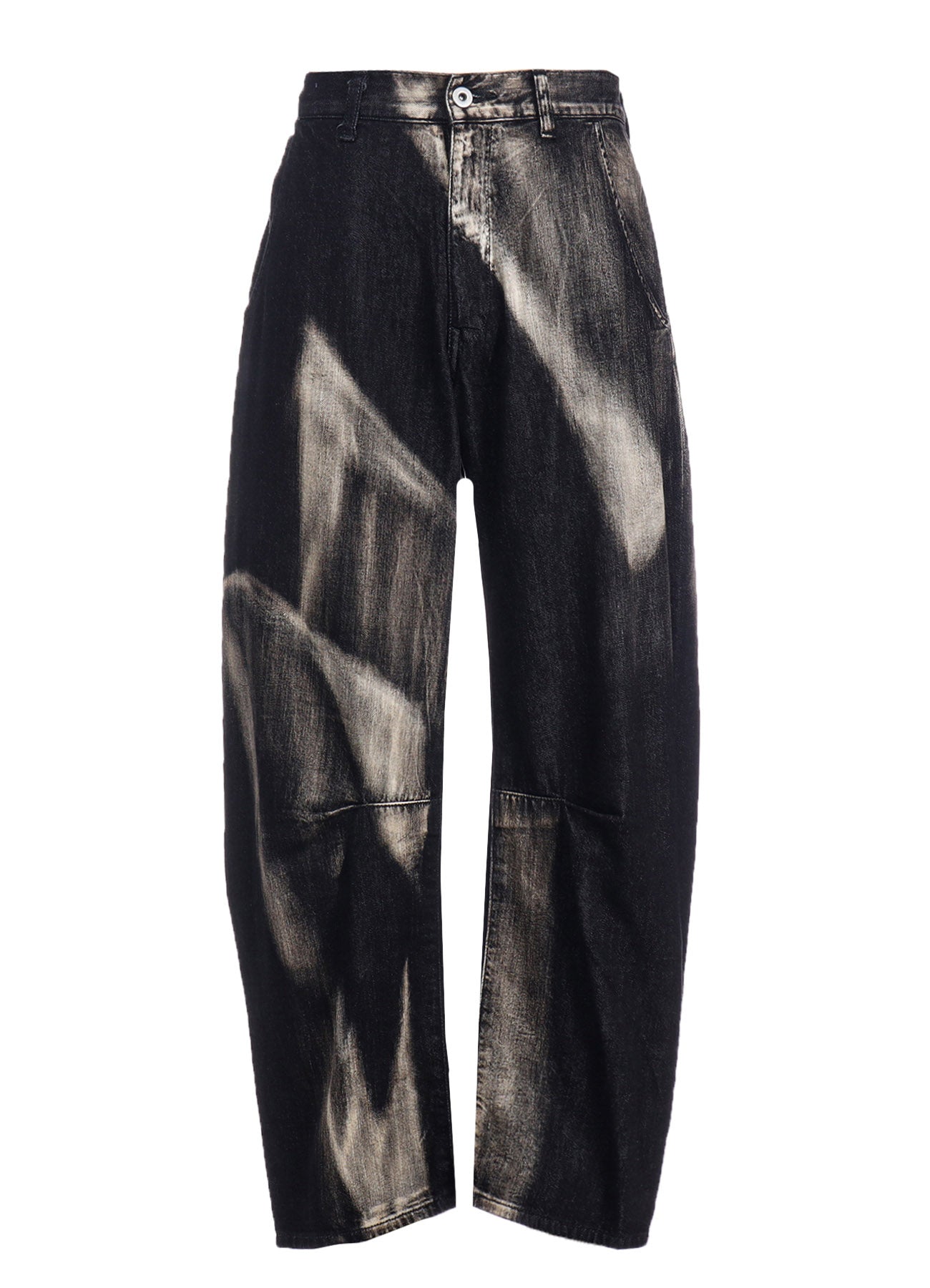 Spotted Denim Gusset Wide Leg Pants for Women - Trendy High Waist Loose Fit Casual Trousers for Everyday Wear, Office, and Street Style