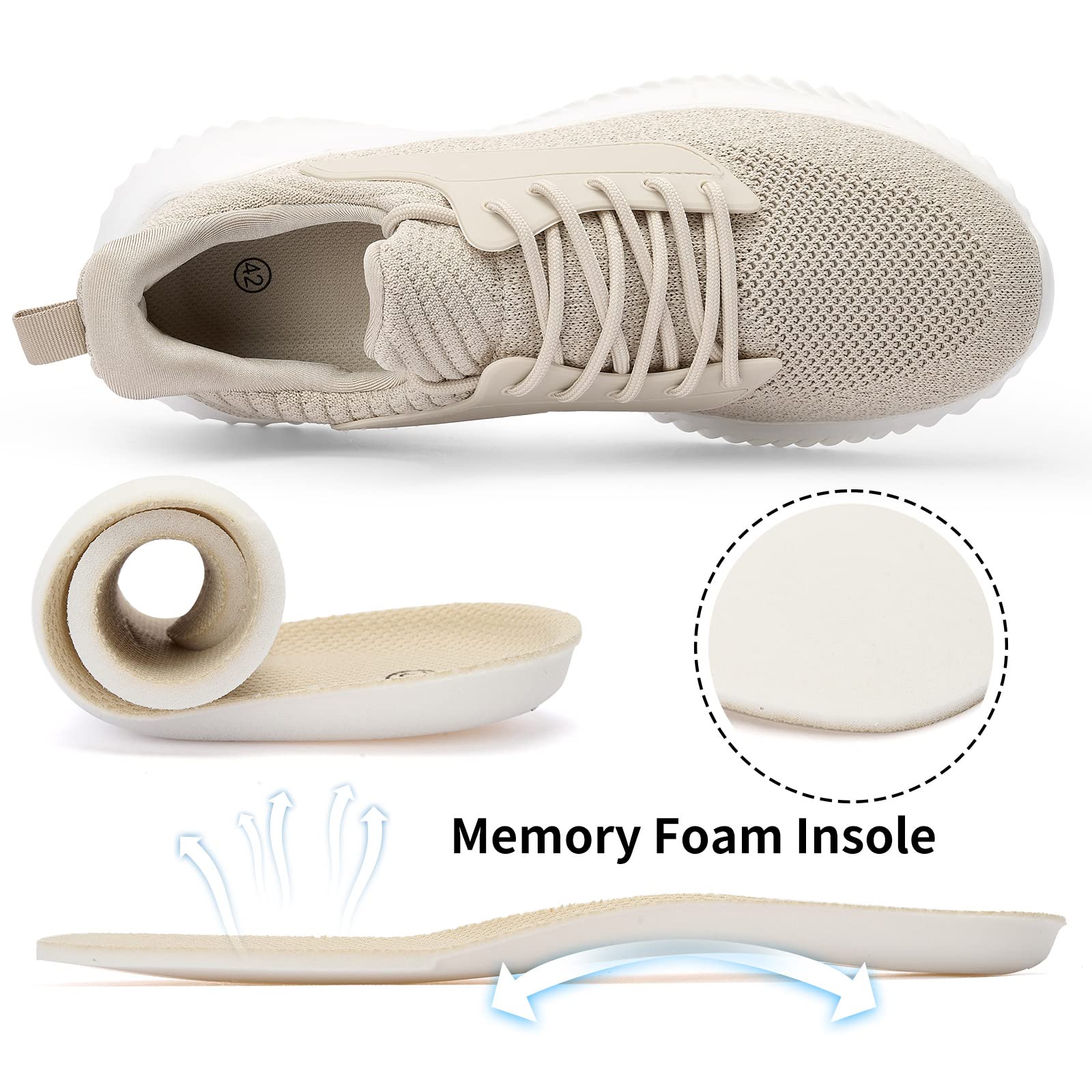 **Men's Slip-On Walking Sneakers with Memory Foam - Lightweight Breathable Running Shoes for Gym, Jogging, Tennis & Workouts - Indoor & Outdoor Casual Athletic Shoes for Men - Perfect for Daily Wear, Travel & Fitness**